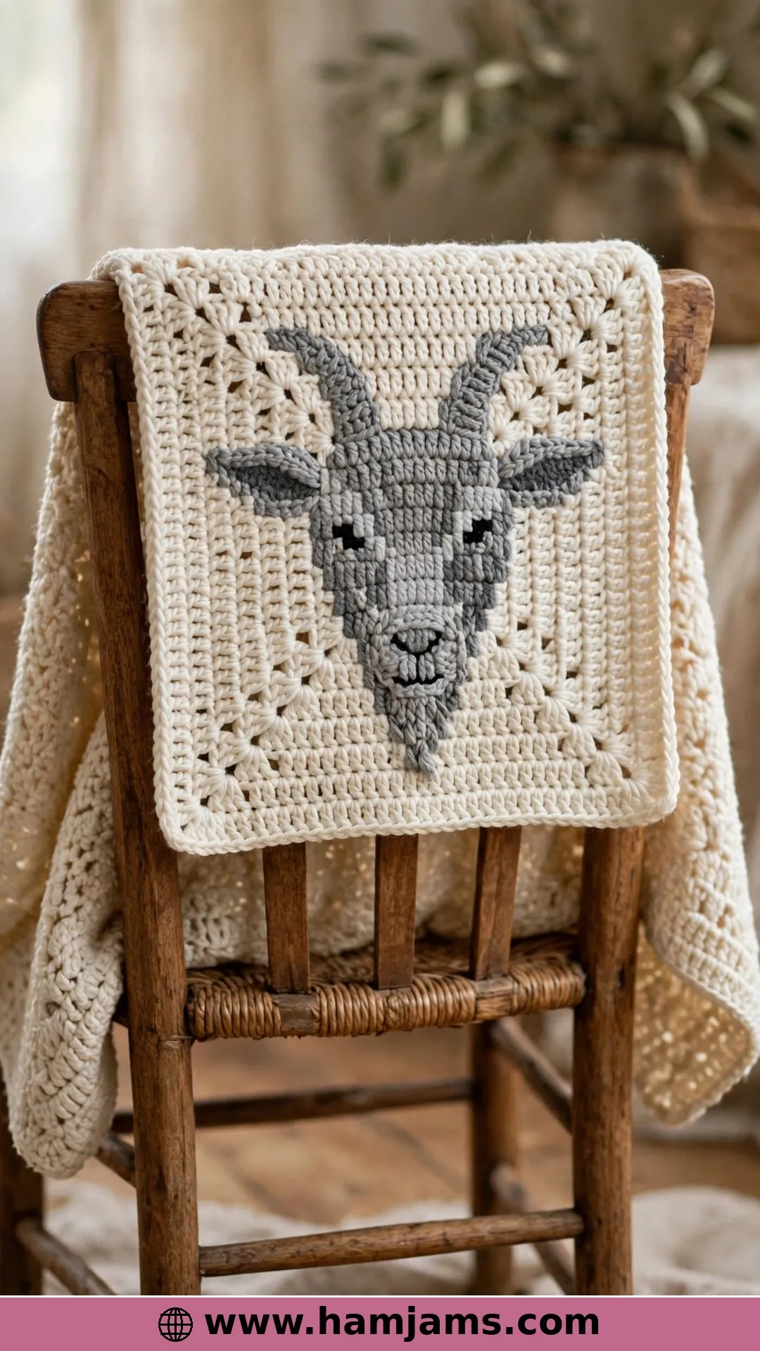 Goat C2C Square for a Farm Blanket