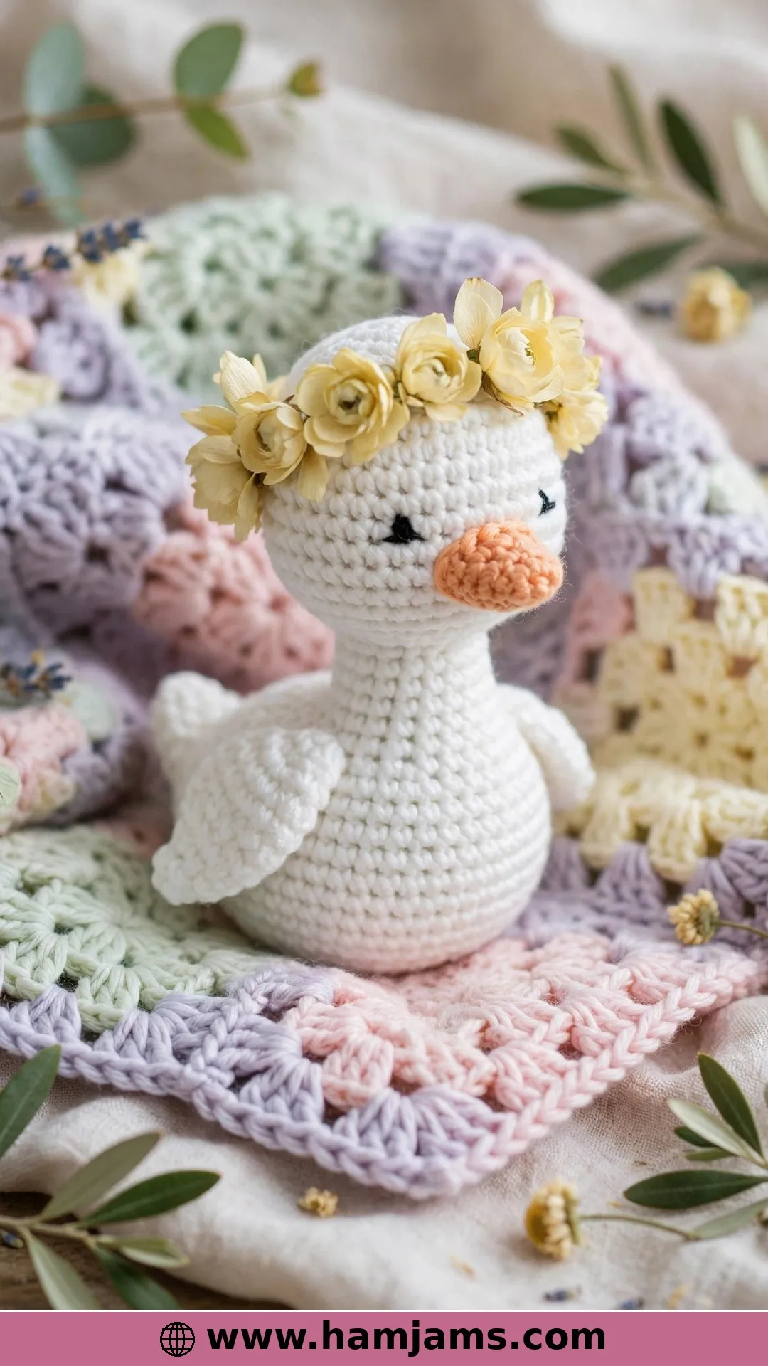 The Little Goose in a Flower Hat