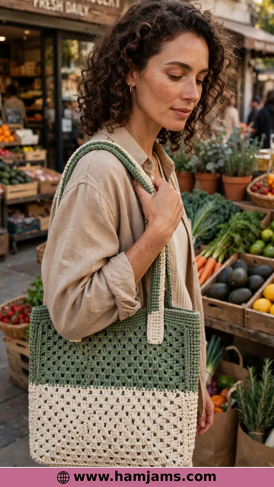 Solid Single-Crochet Squares With a Wicker Feel
