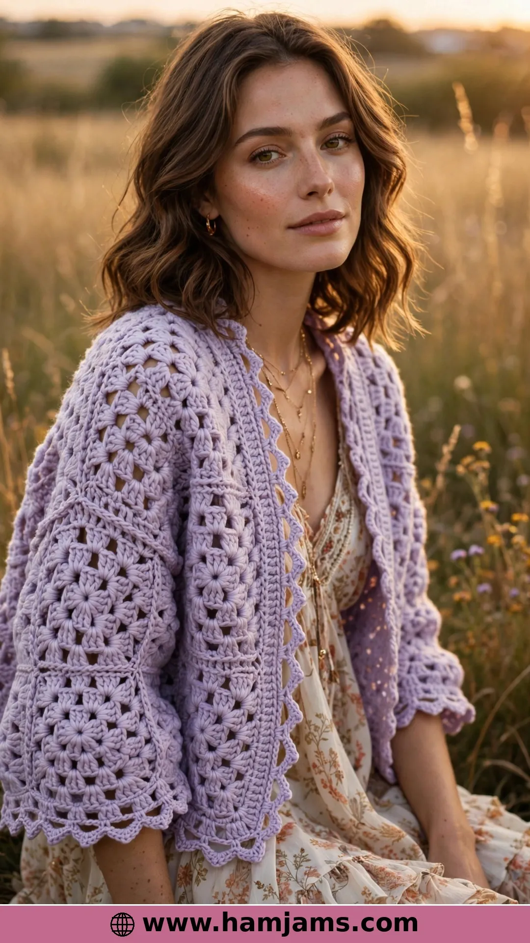 Lilac Boho with a Chain-Arch Edge