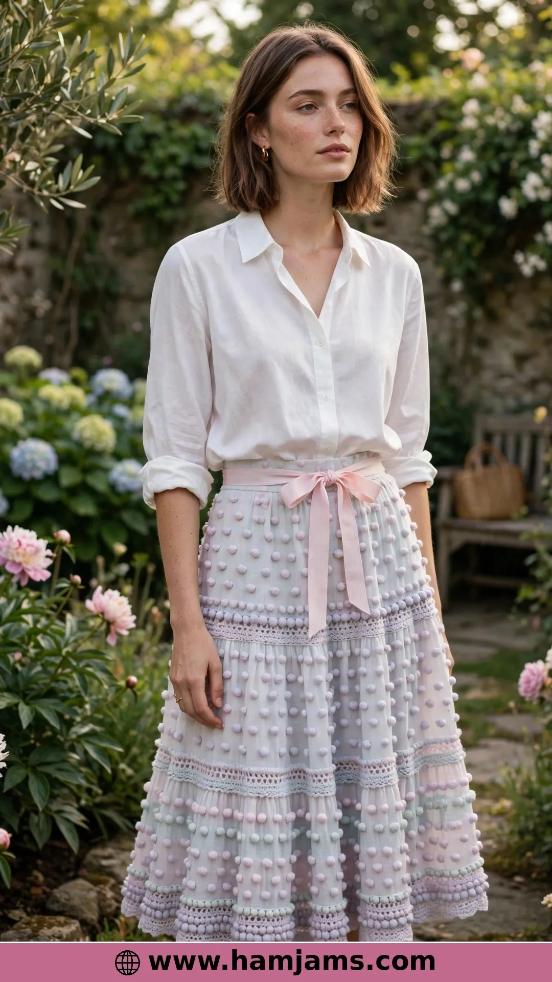 Eighty-Four Bobble Motifs and a Ribbon Tie