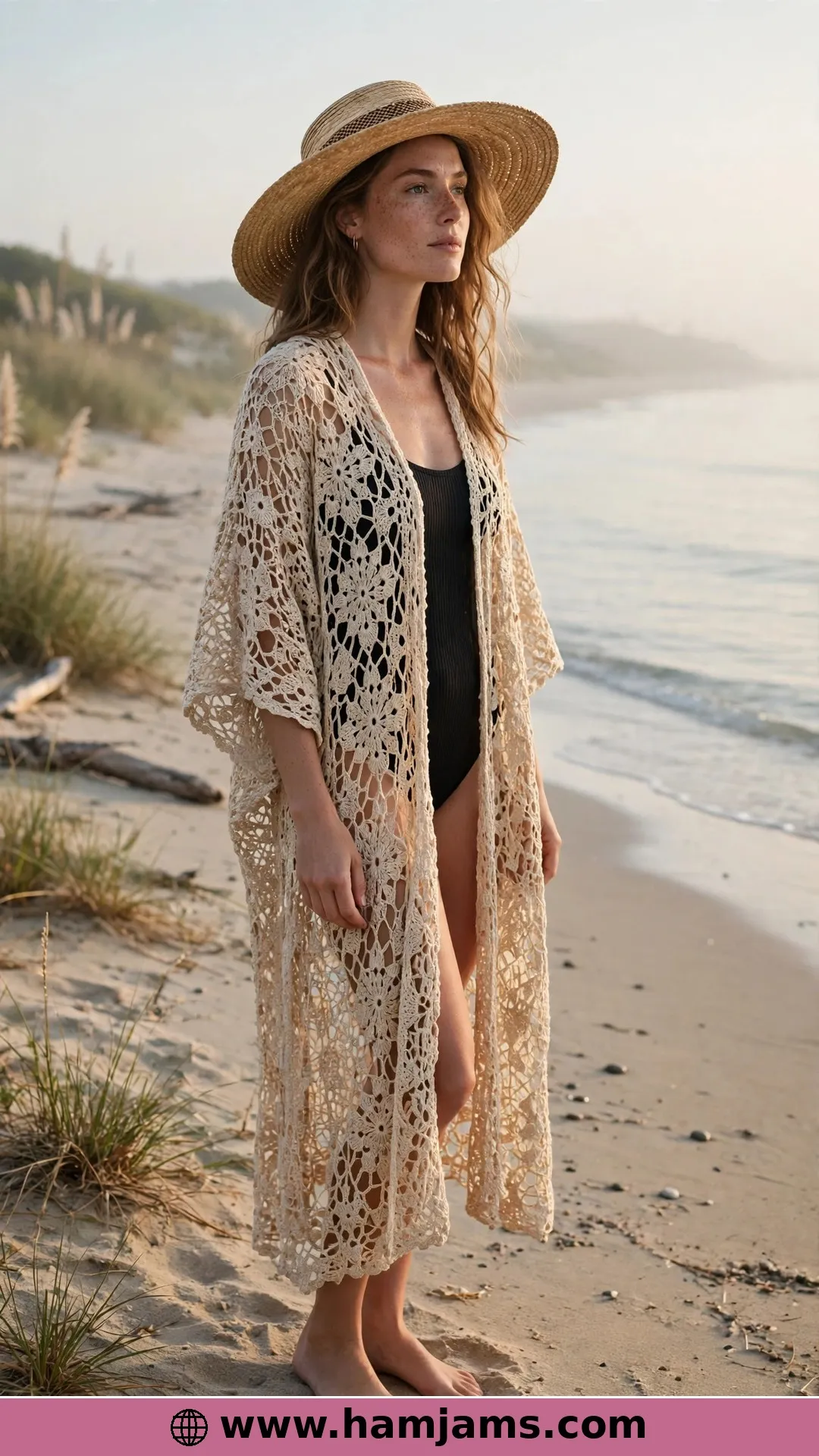 The Ecru Kimono for Slow Beach Days