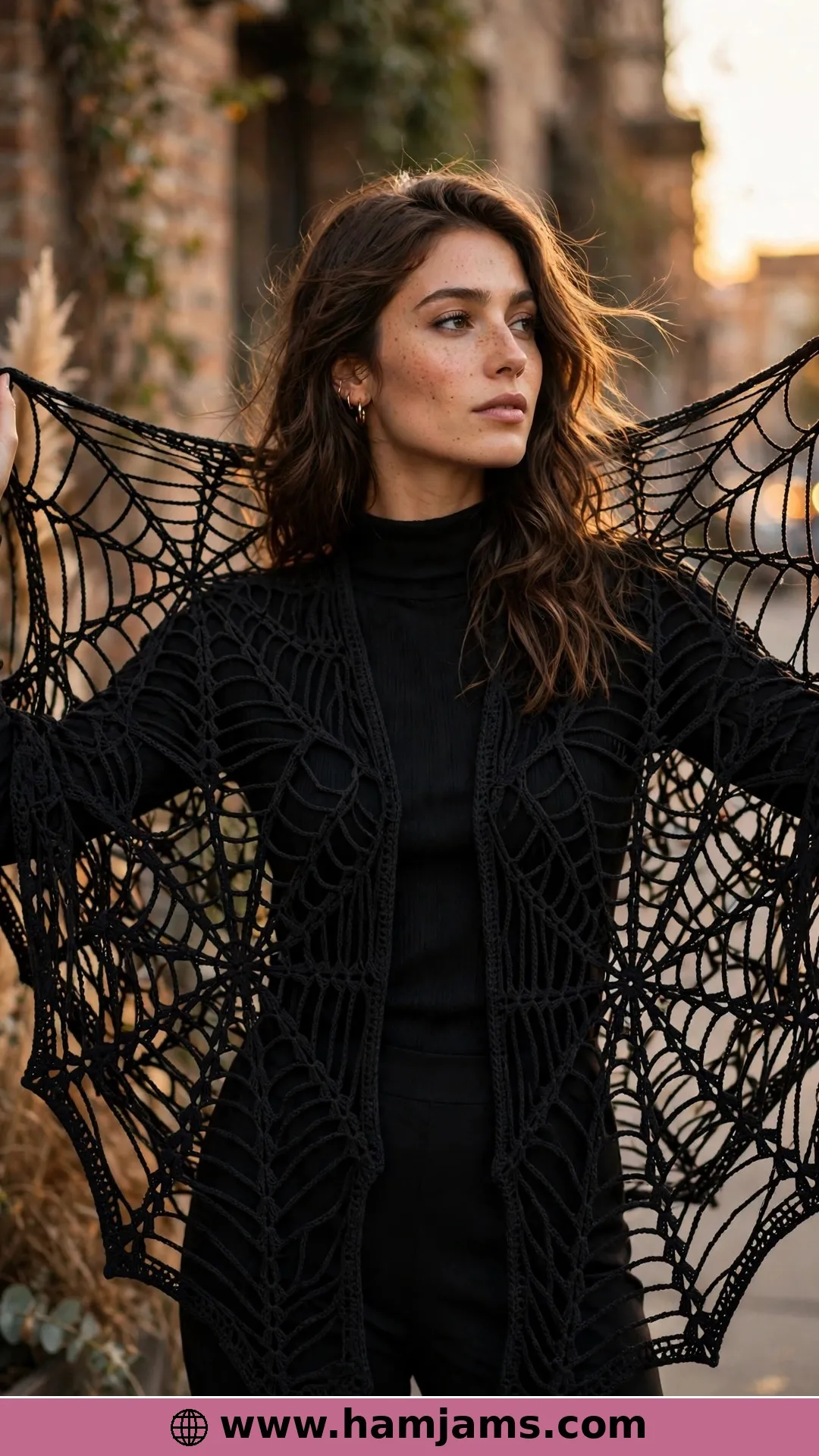 The One-Skein Spiderweb Poncho Cape