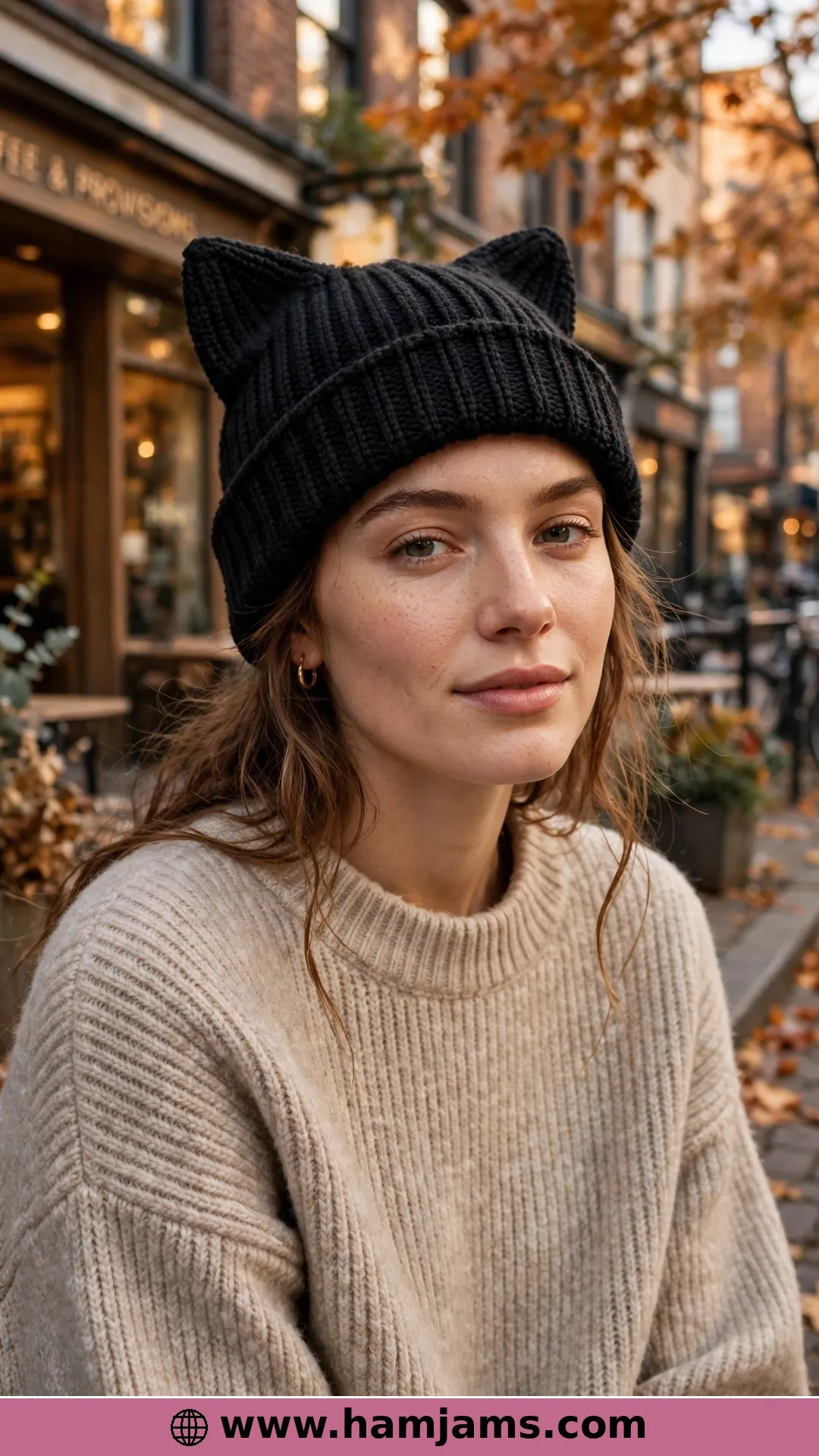 The Black Cat Beanie From One Simple Rectangle