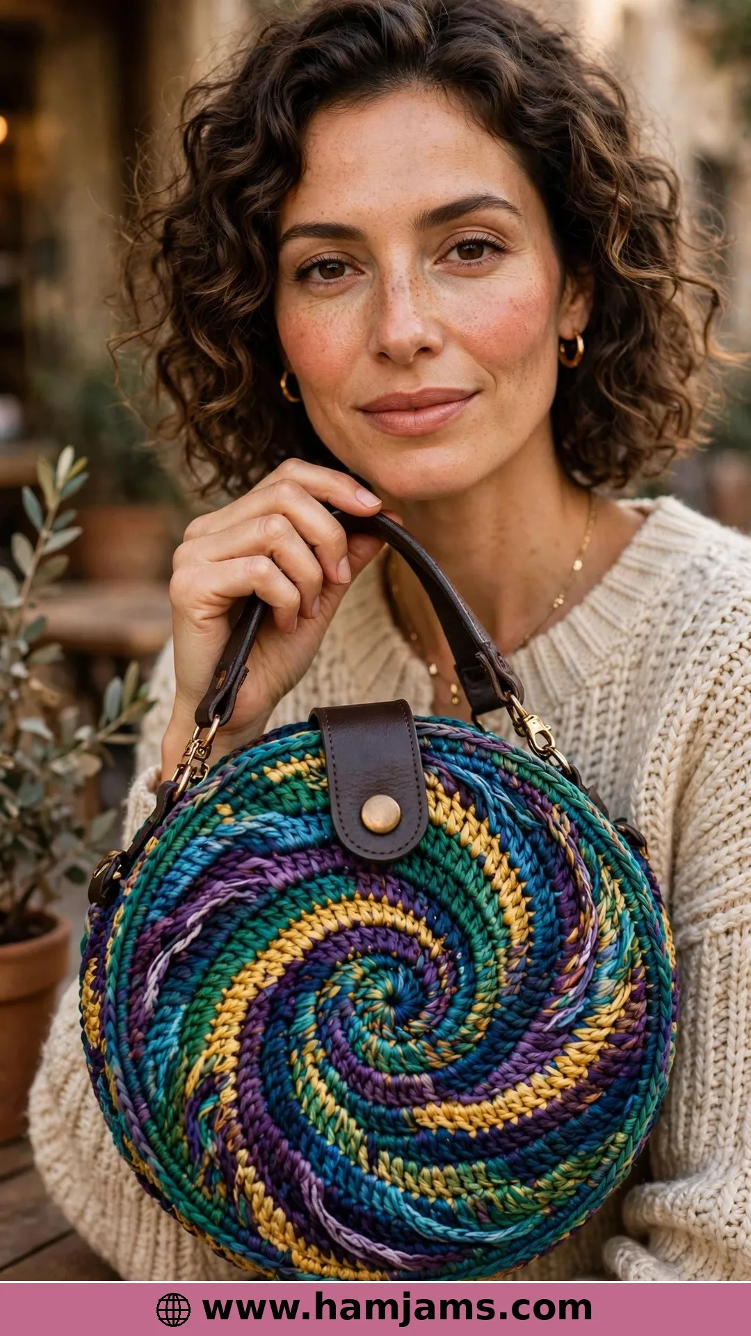 Tunisian Knit Stitch in Slow-Changing Colour
