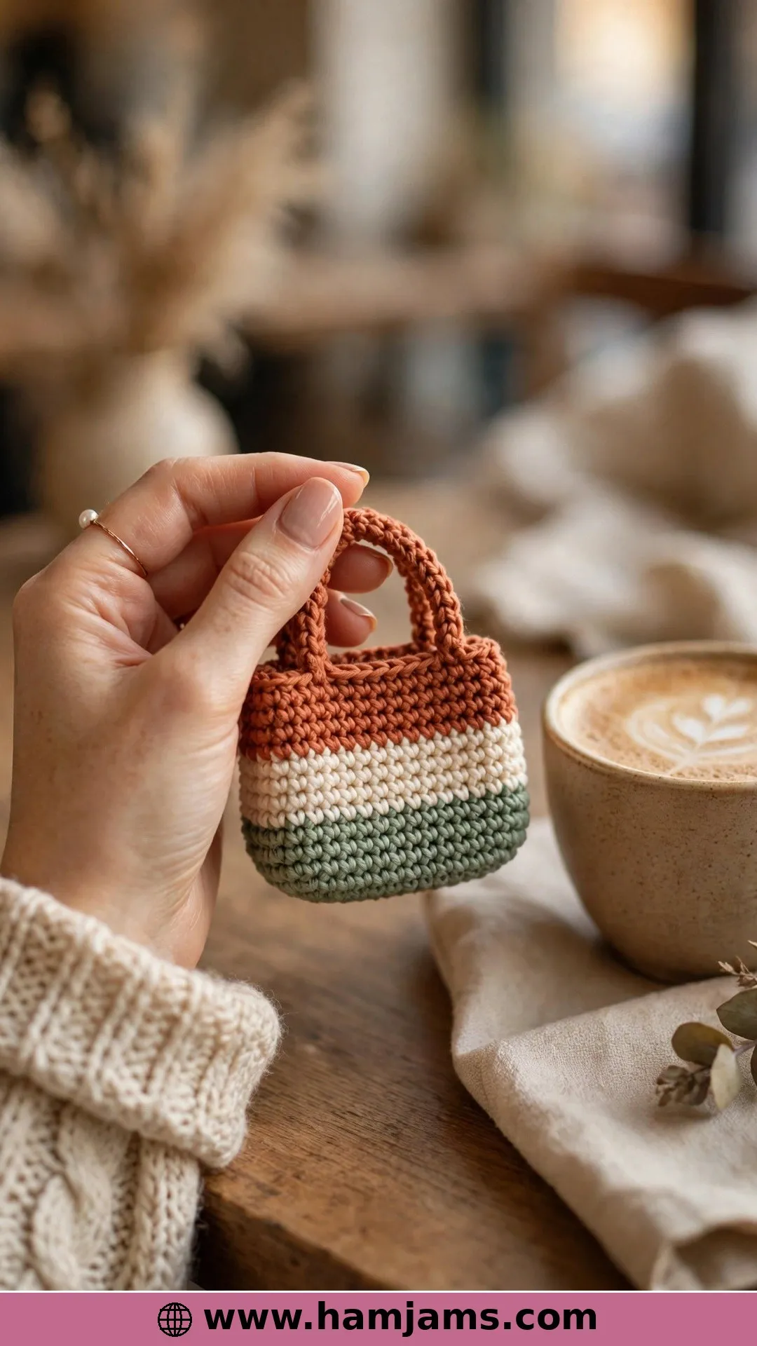 A Mini Purse in Three Colours, Handles Included