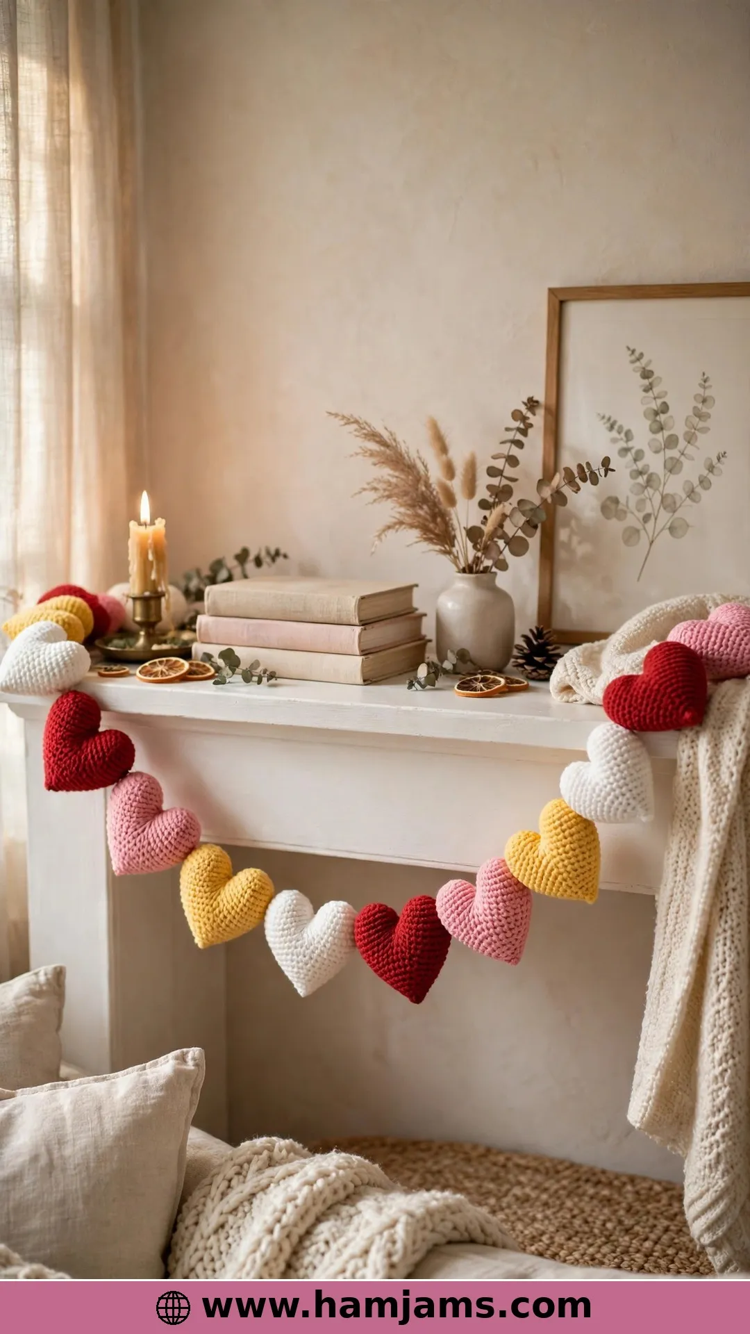 Stuffed Hearts on a String