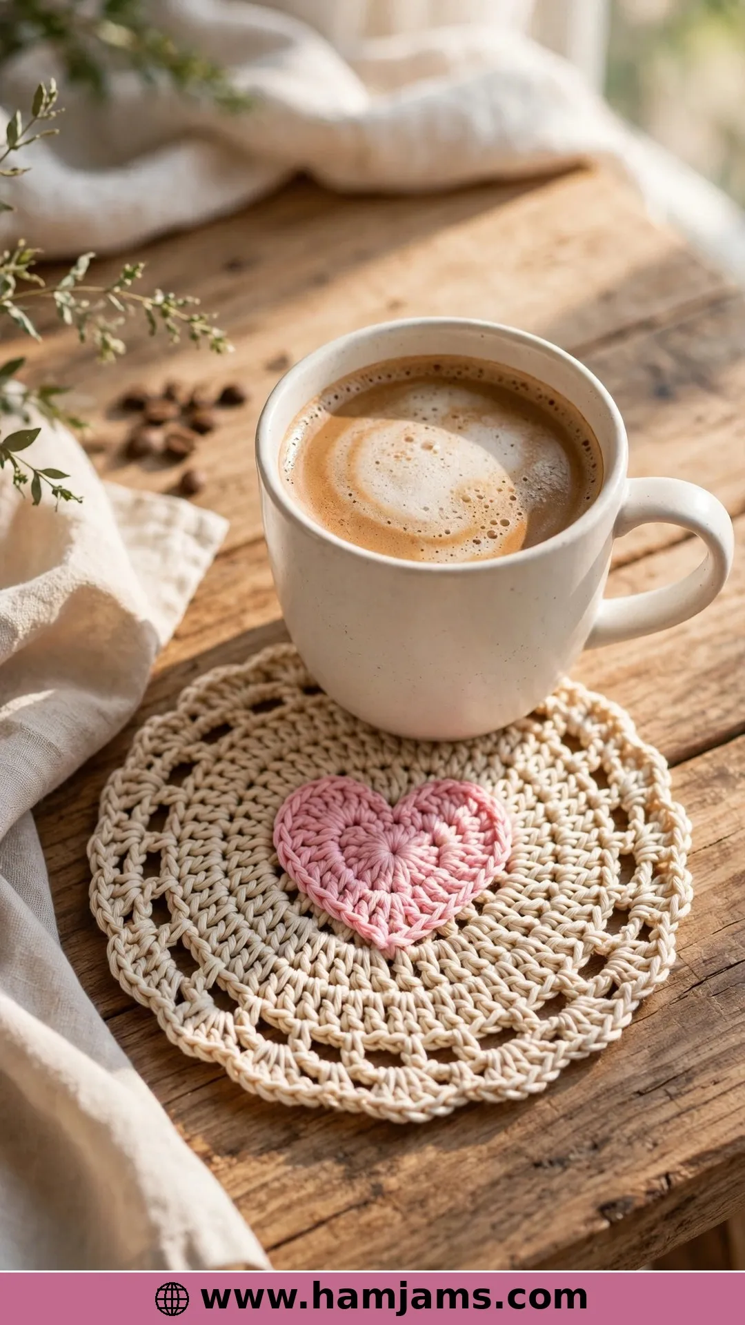 A Heart-in-the-Round Coaster