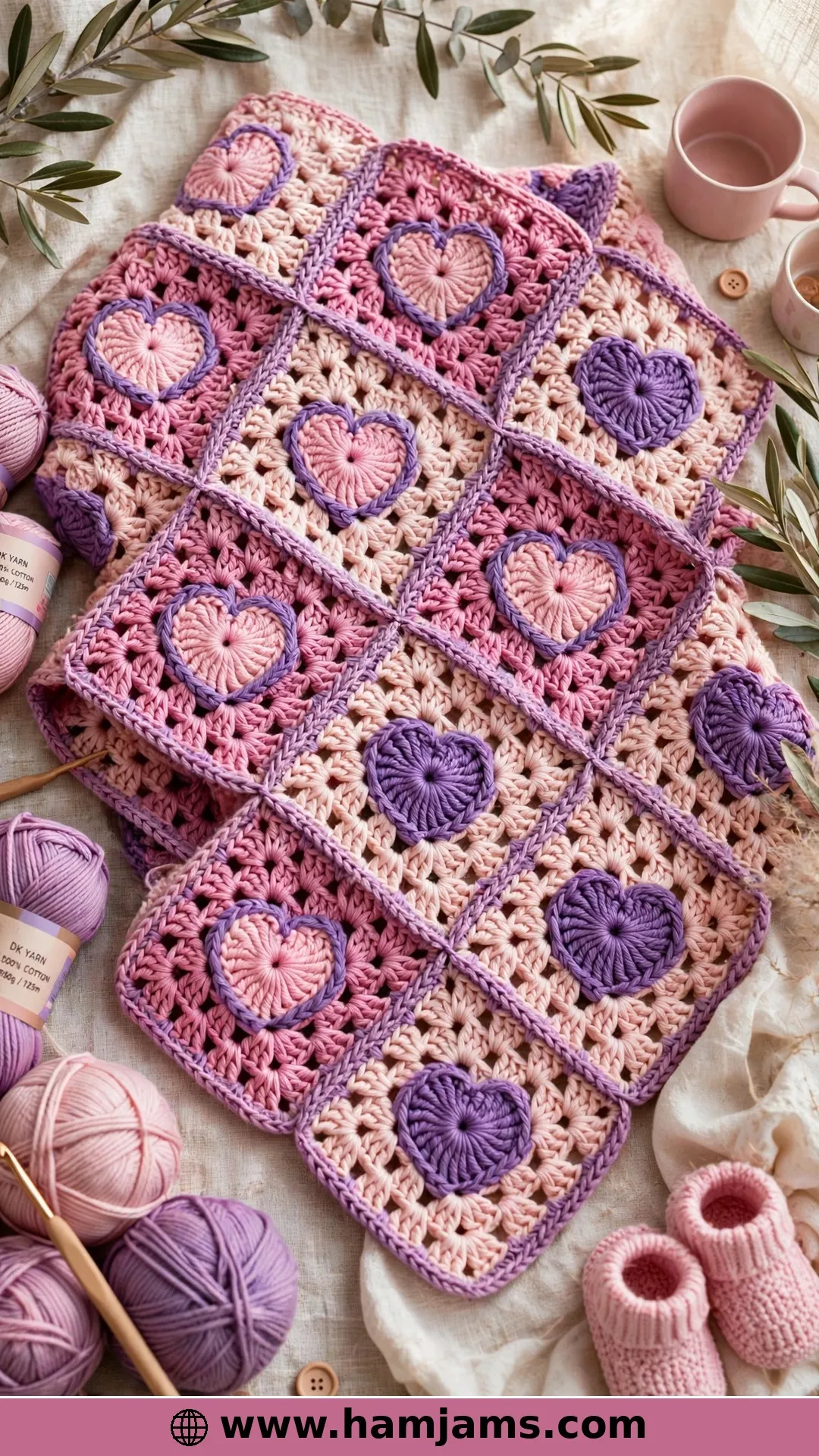 A Granny Square With a Heart Inside