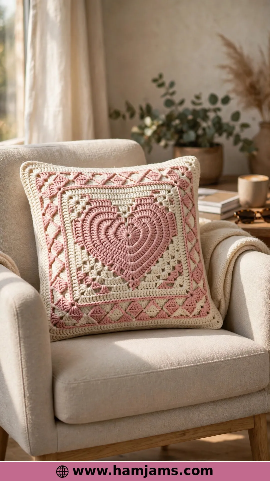 Mosaic Hearts in a Twelve-Inch Square
