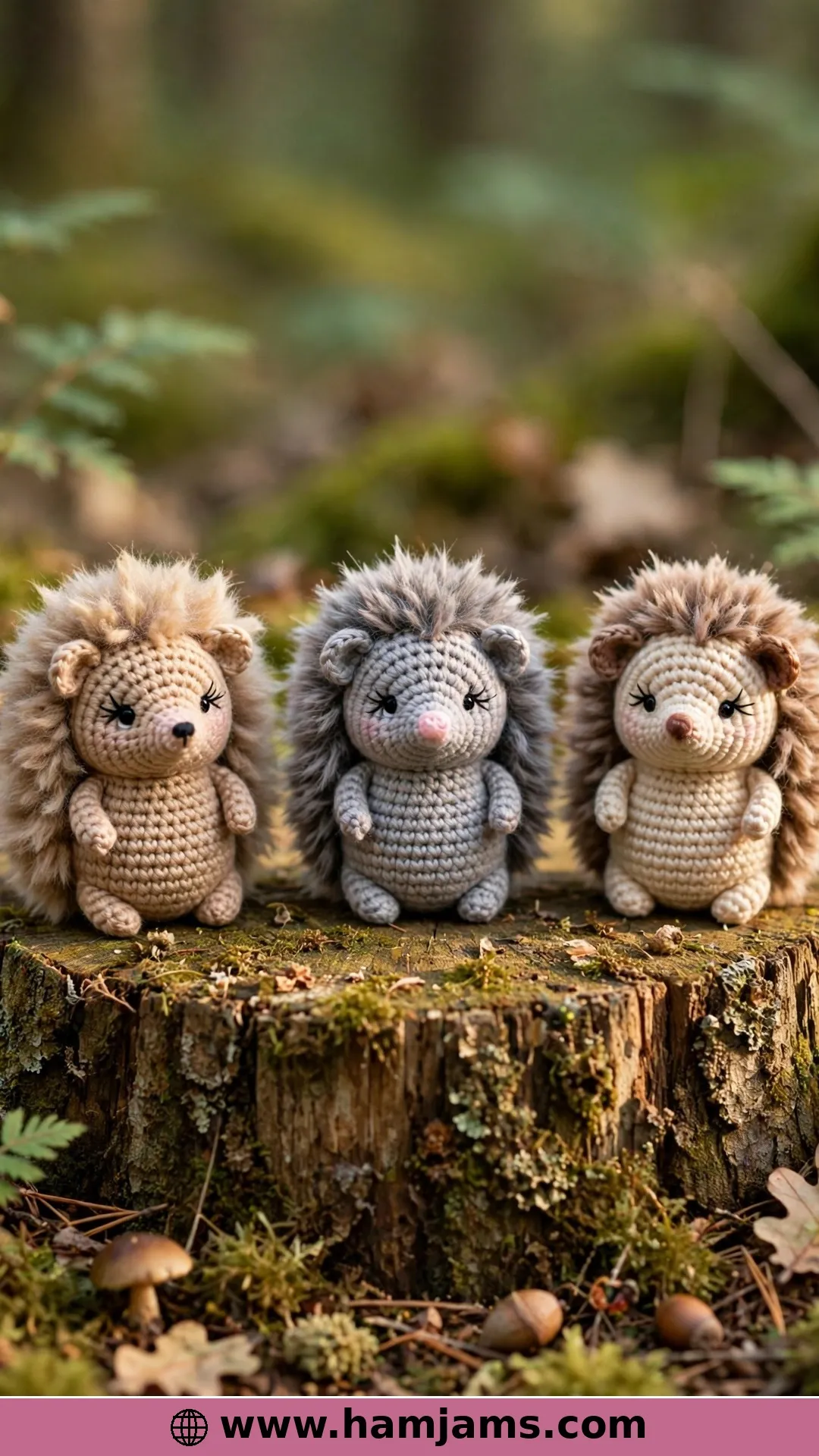 Baby Hedgehogs in Eyelash Yarn