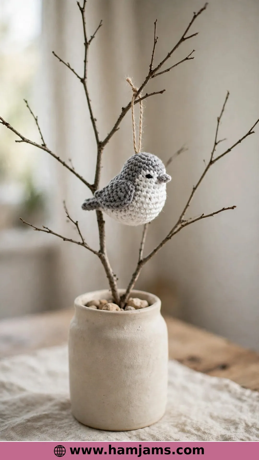 A Classic Bird Ornament in Red Heart