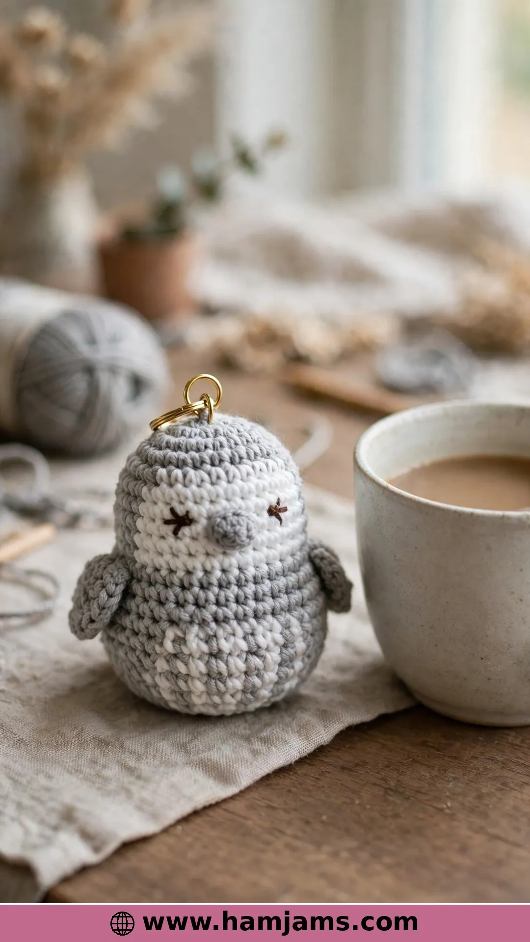 A Tiny Cartoon-Cute Bird for Your Keyring