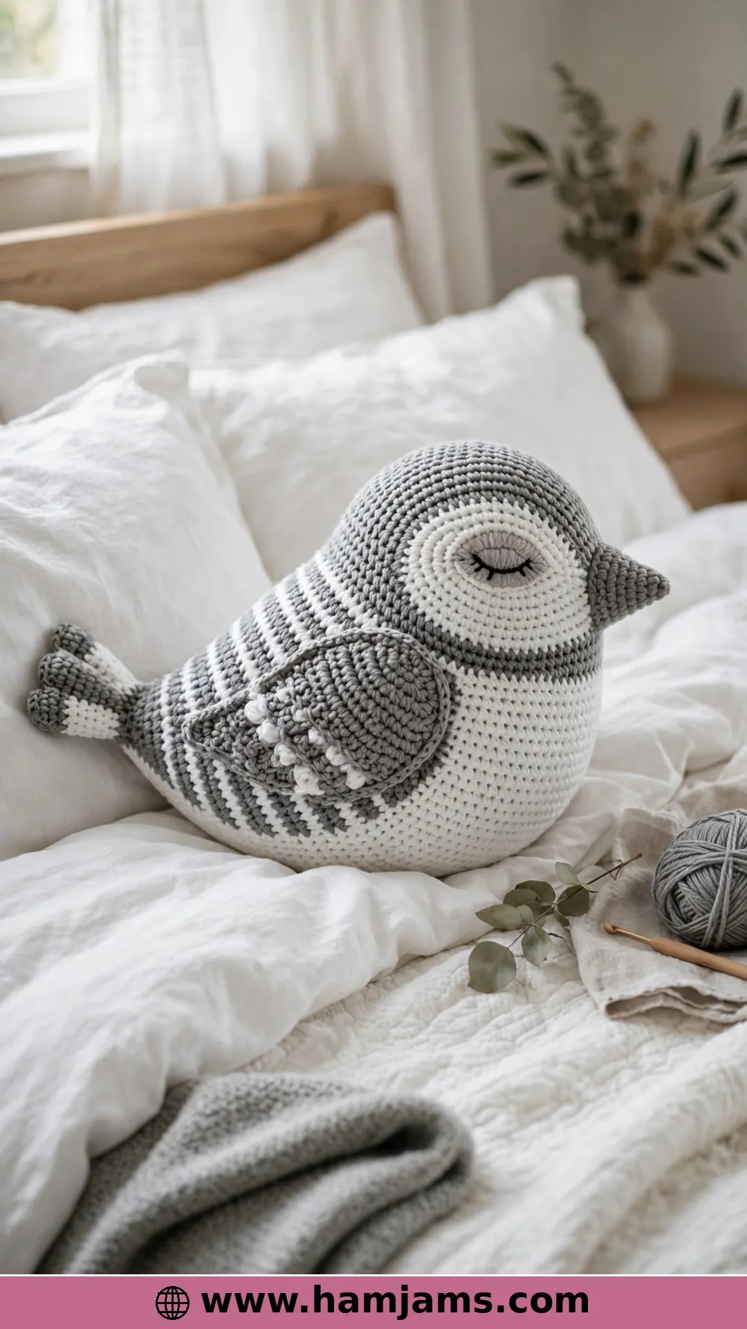 A Bird-Shaped Pillow for the Bed