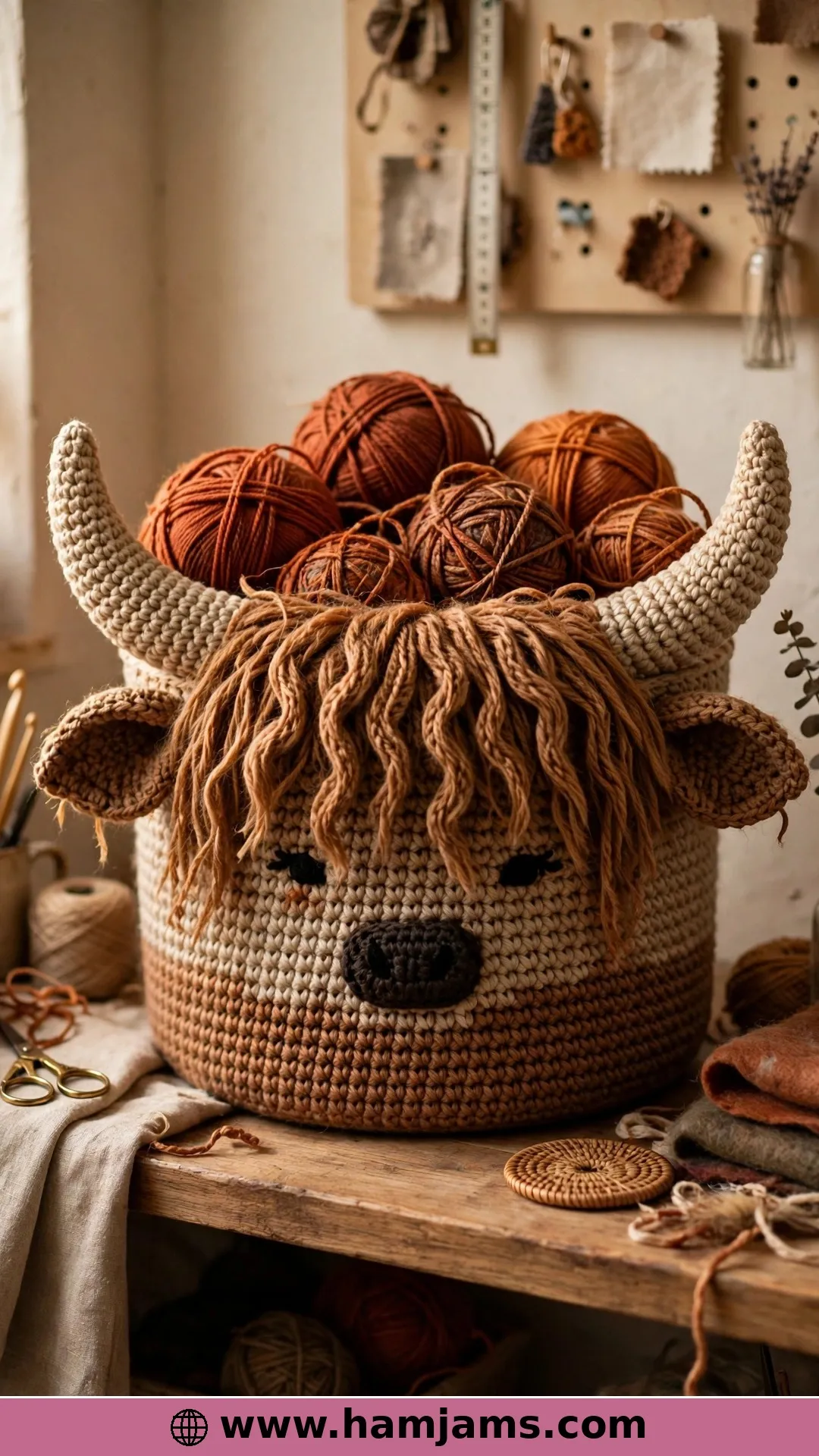 The Highland Cow Storage Basket