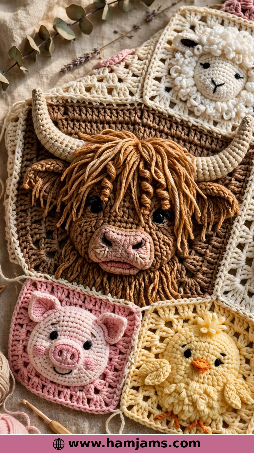 The Highland Cow Granny Square