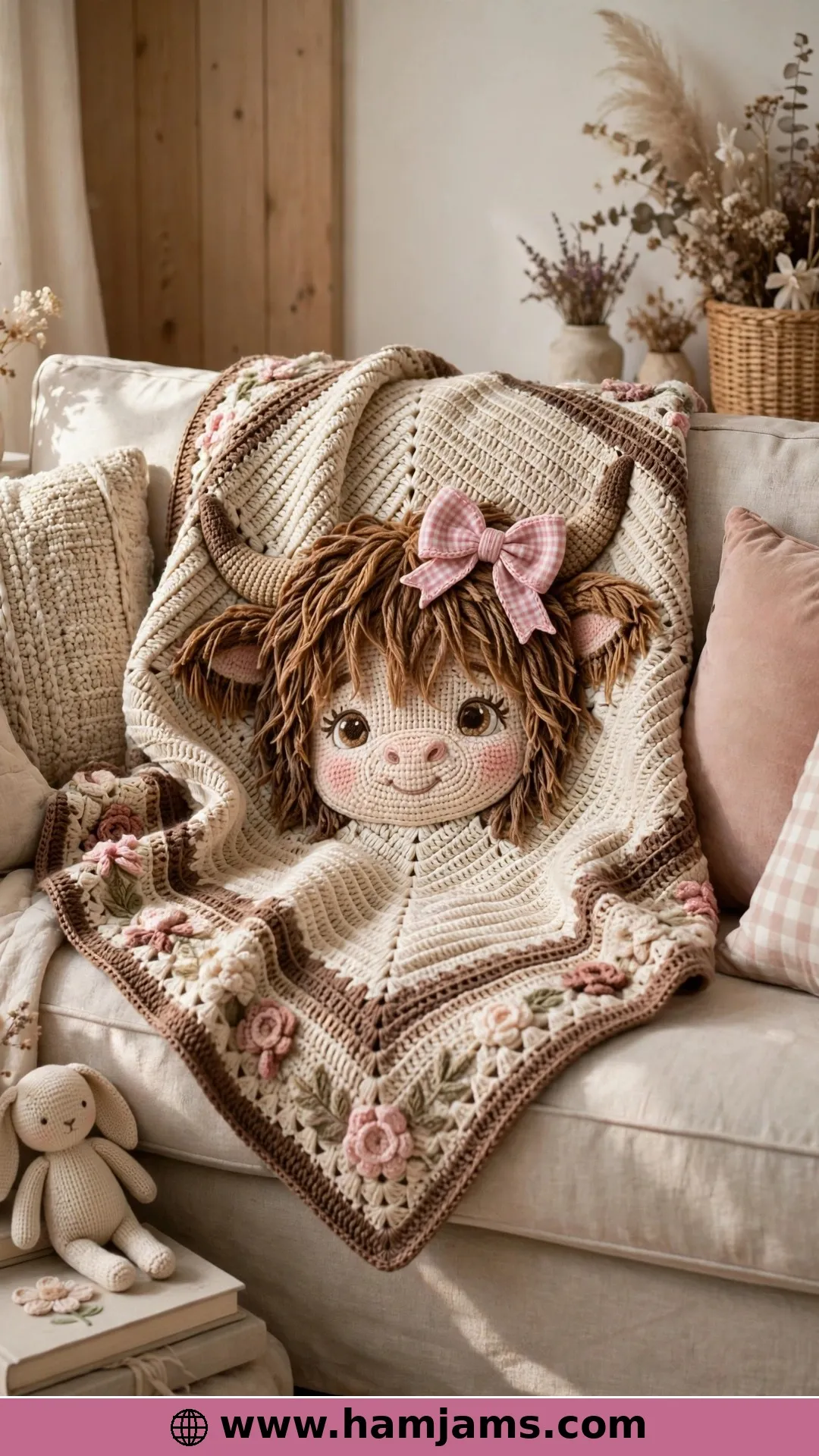 The Highland Cow C2C Blanket