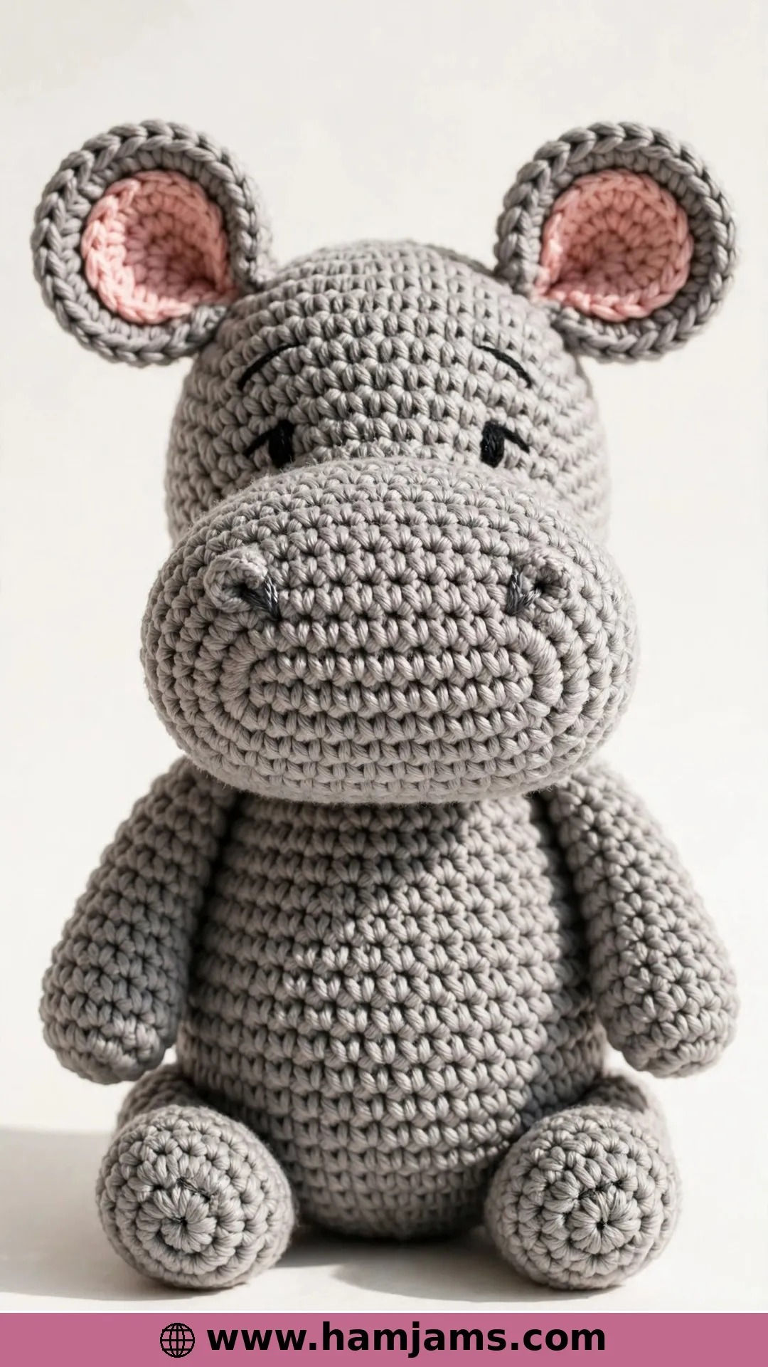 The Sitting Hippo With Two-Tone Ears