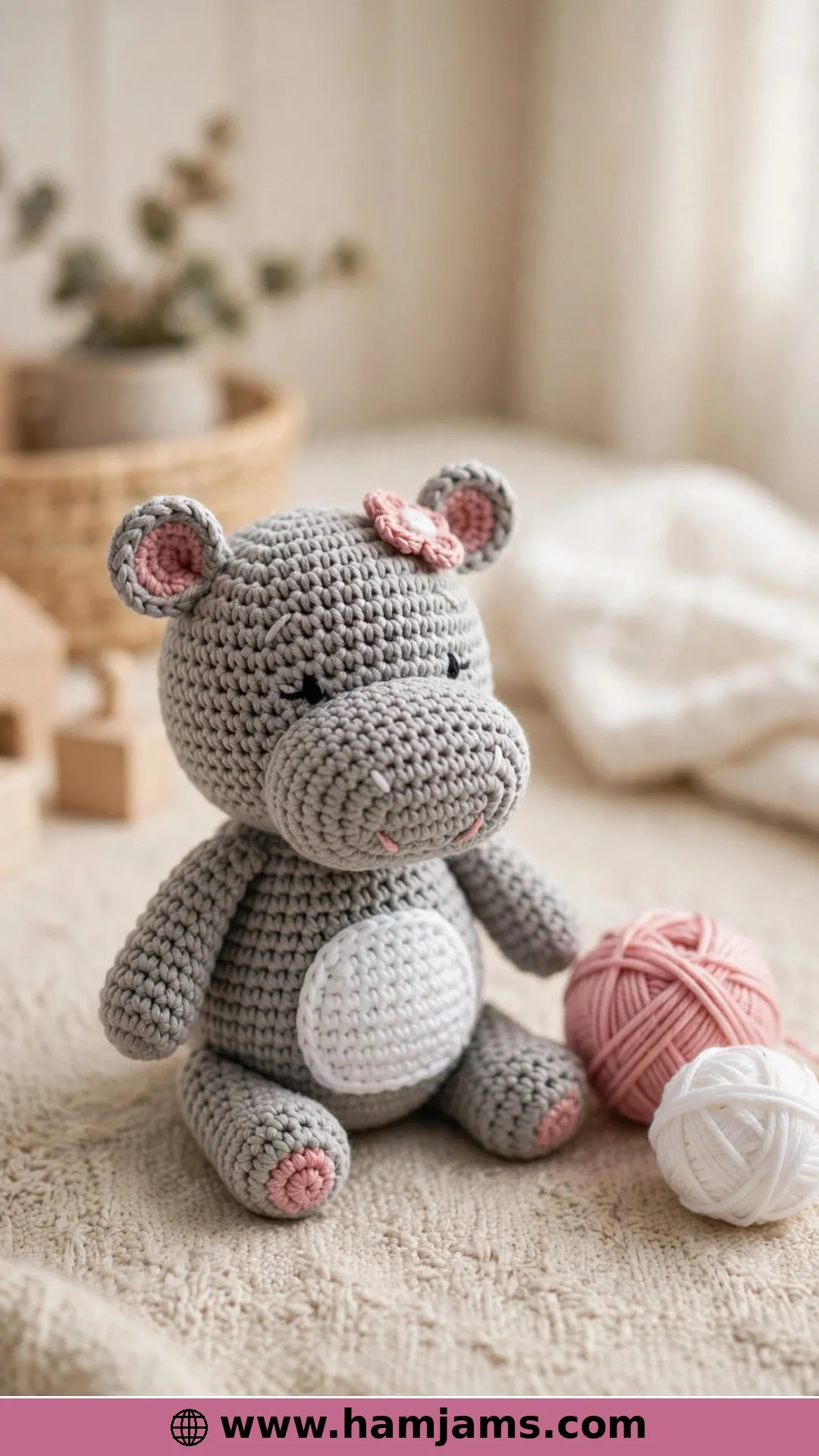 A Baby Hippo in Ricorumi Cotton