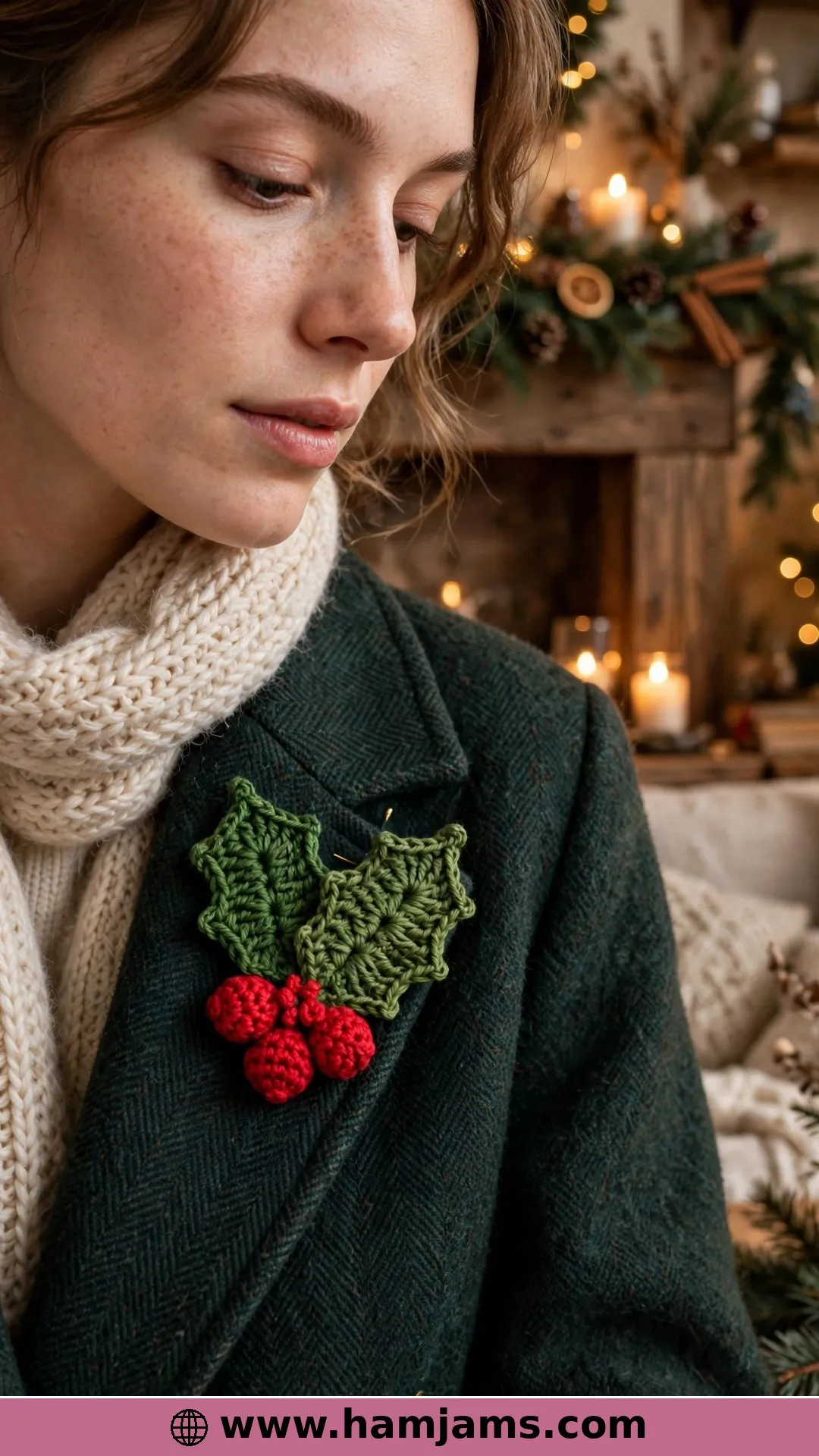 The Holly Berry Pin You Can Wear
