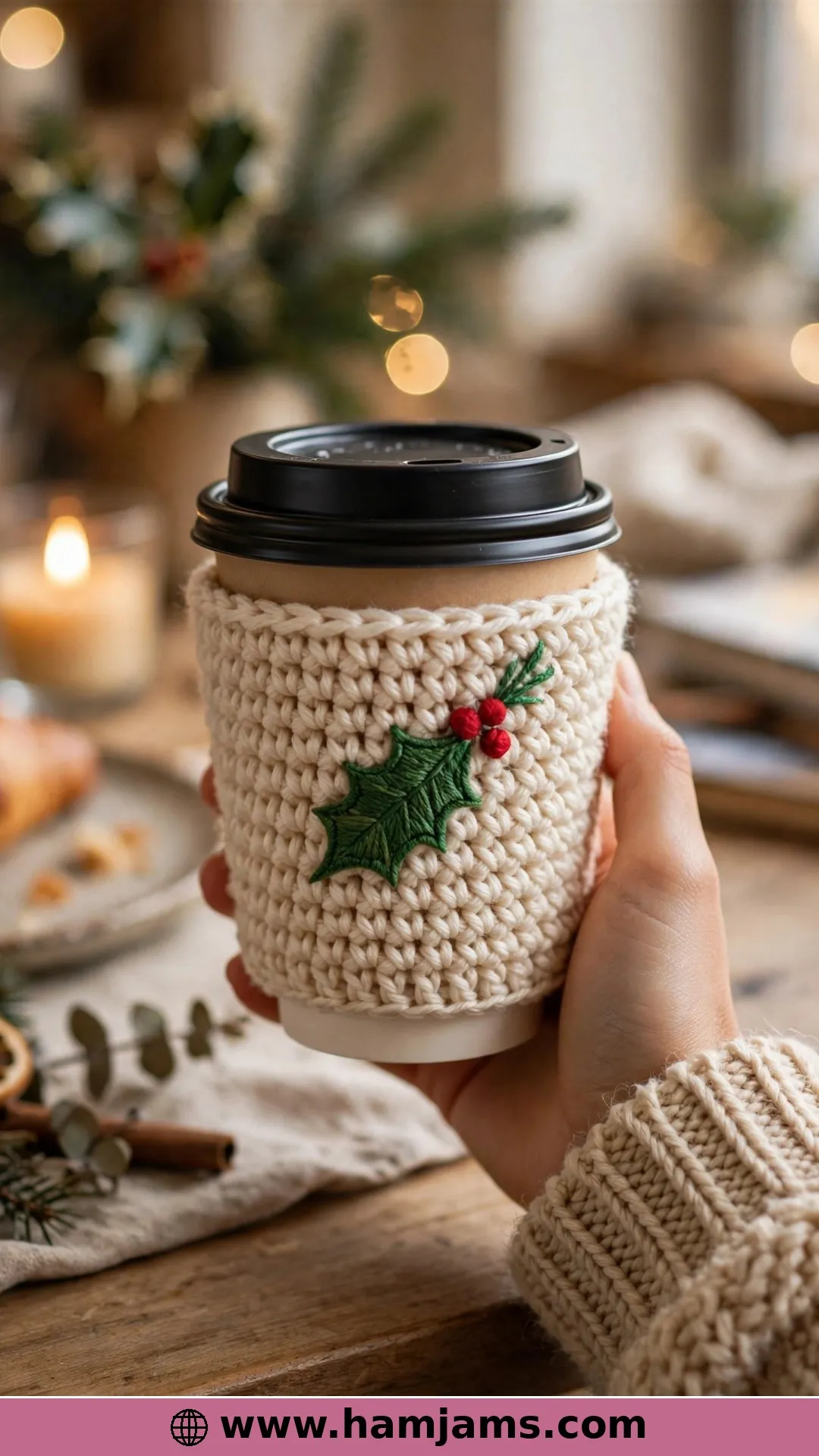 A Holly Sprig for Your Coffee Cup
