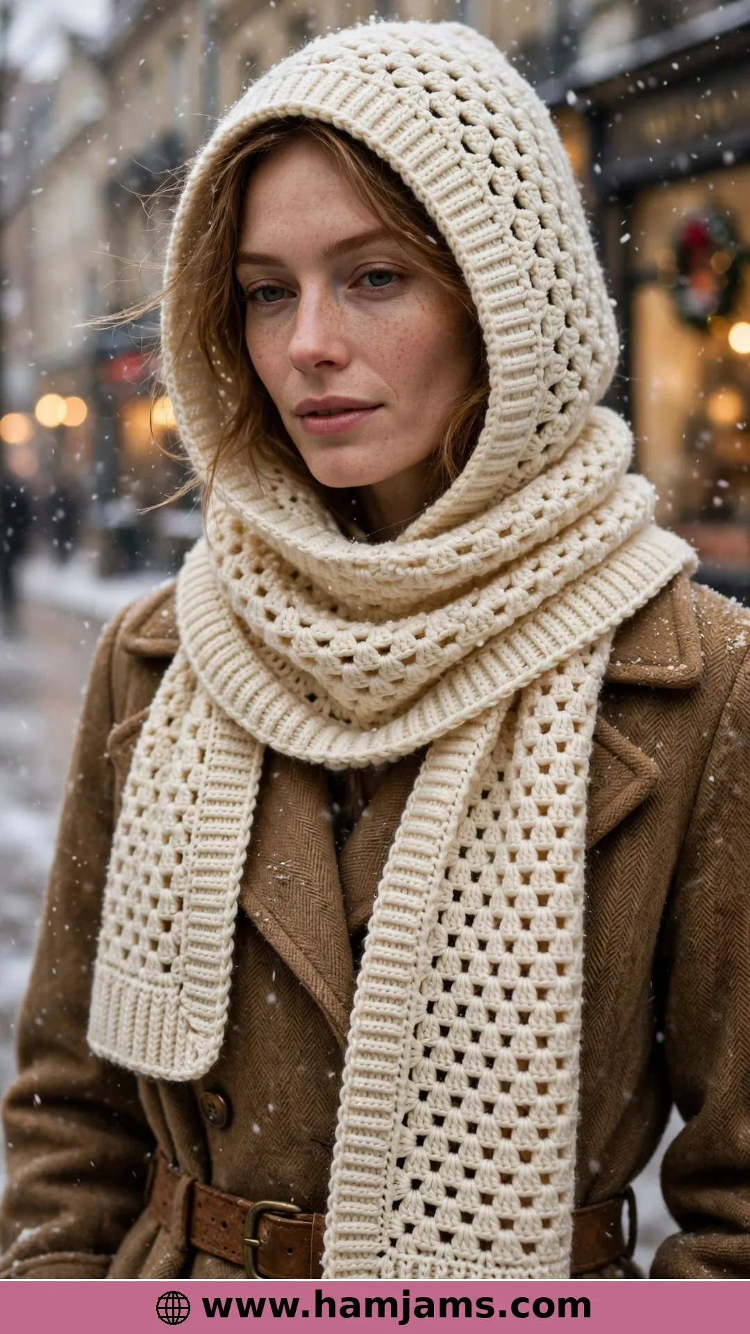 Winter's Coming Granny-Stitch Scoodie