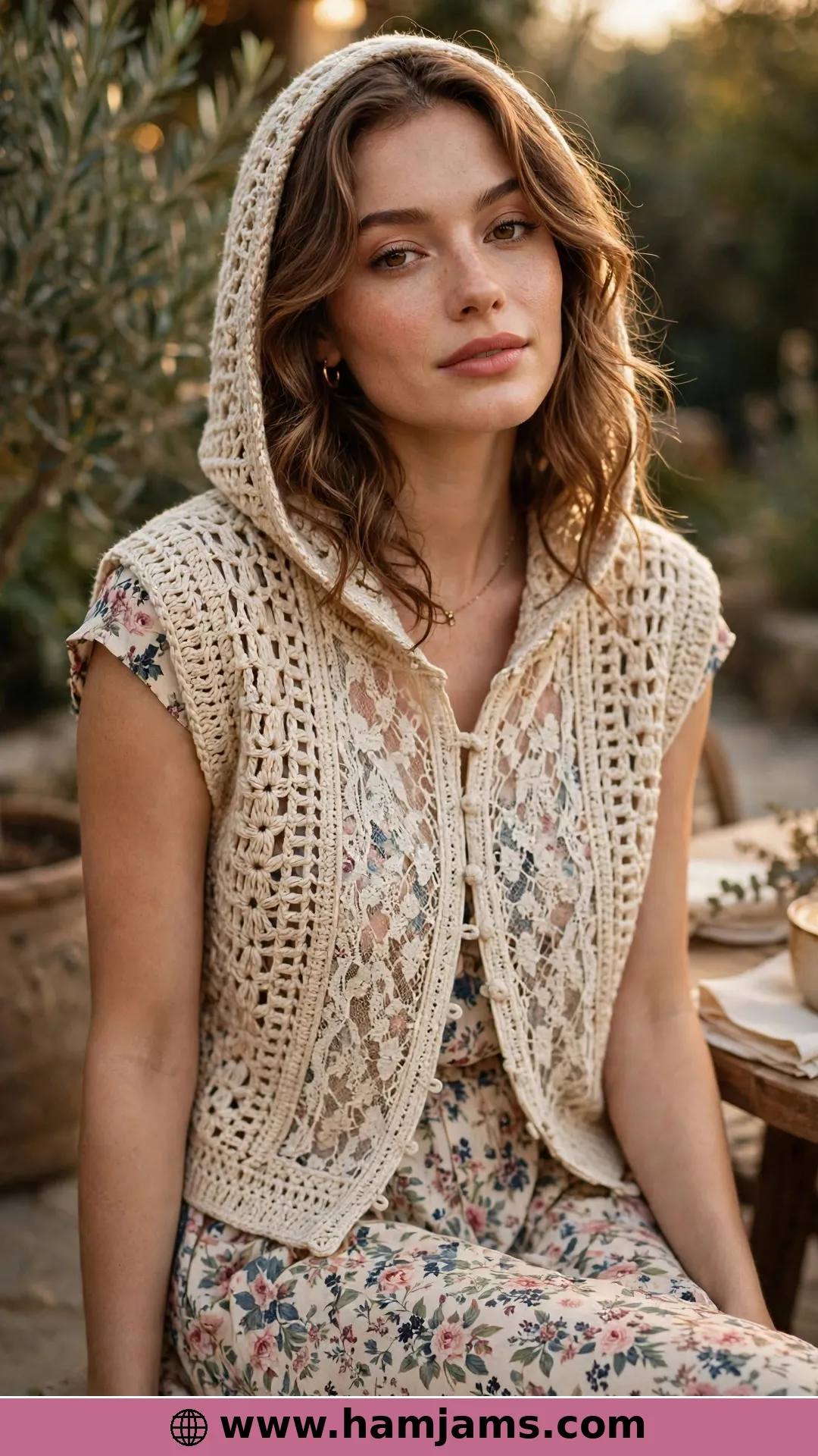 Two Rectangles and a Lace Panel Vest