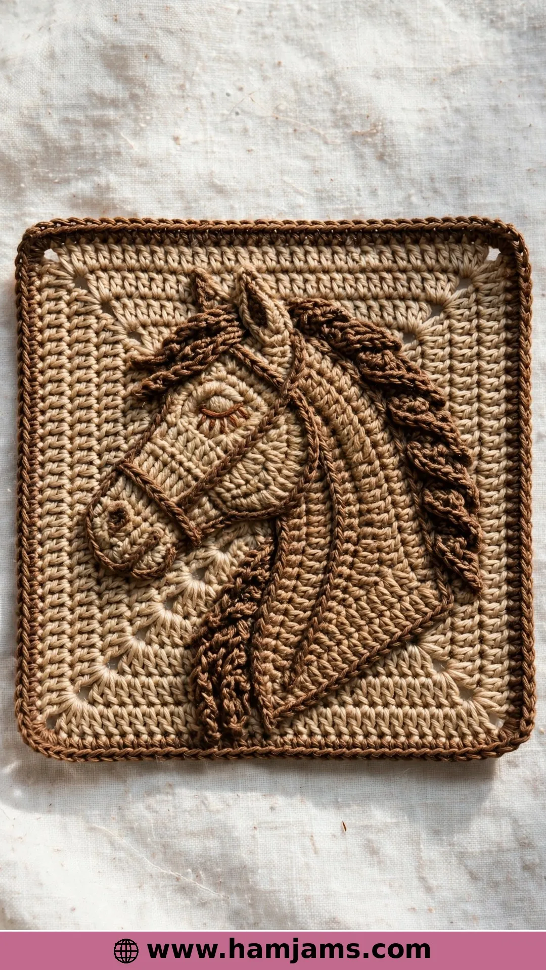 Horse Head C2C Square