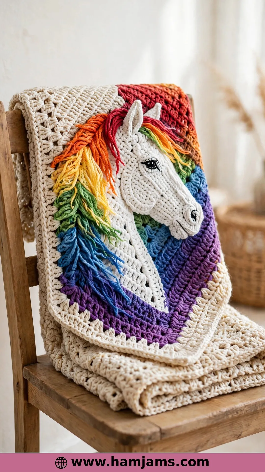 Horse With Rainbow Mane C2C Graph