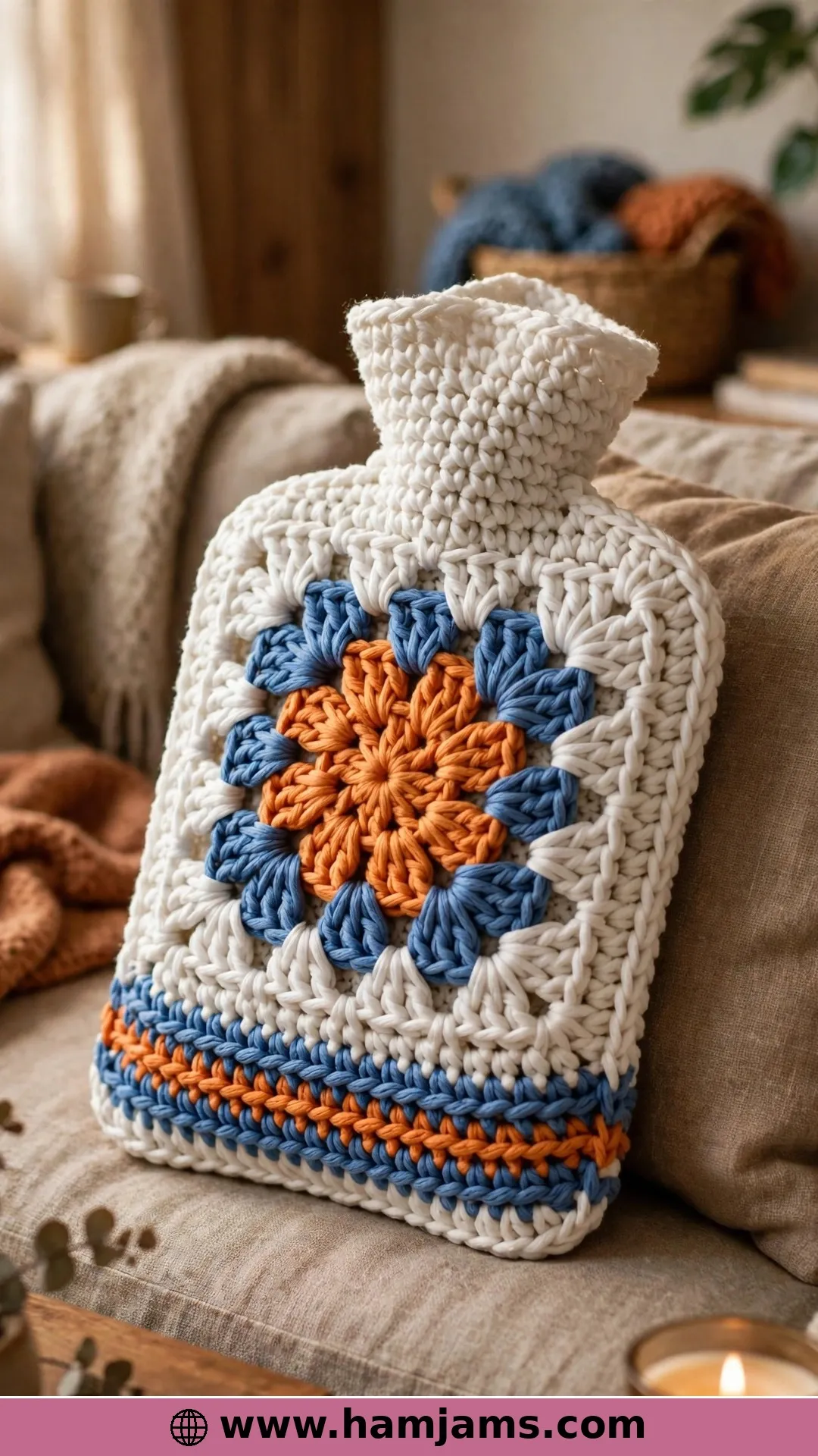 A Big Cosmos Flower in Chunky Yarn