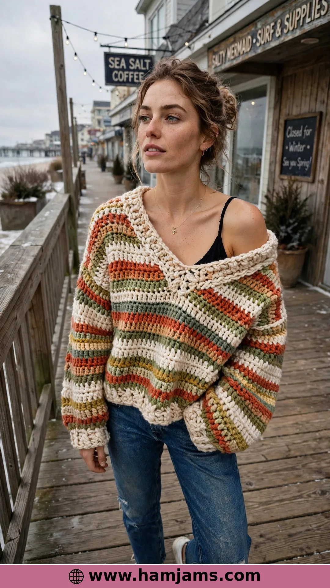 The Chunky V with Raw Edges