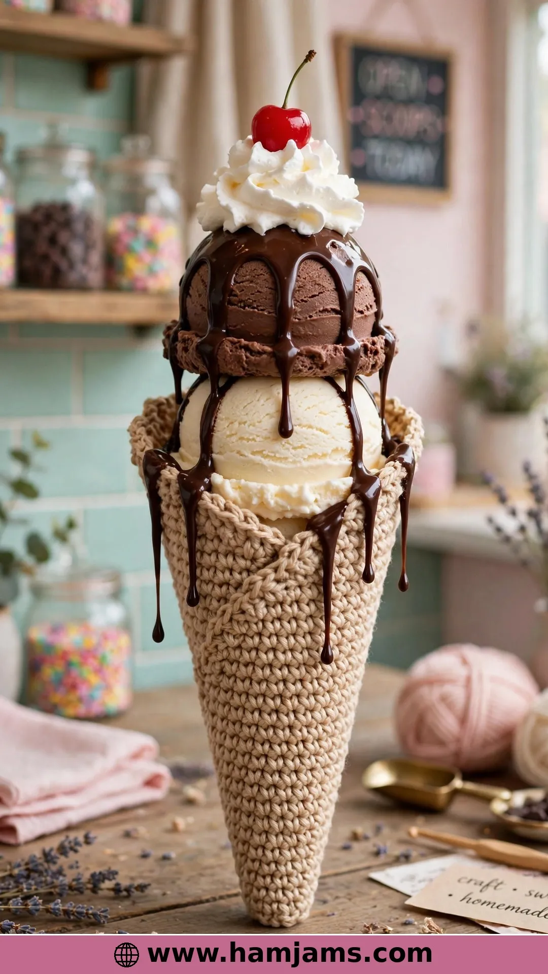 The Full Sundae Cone, Syrup and All