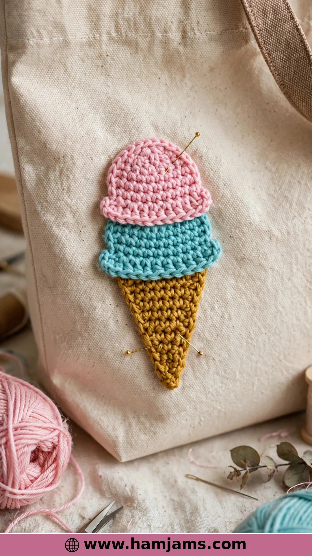 A Flat Little Appliqué Cone, Two Inches of Cute