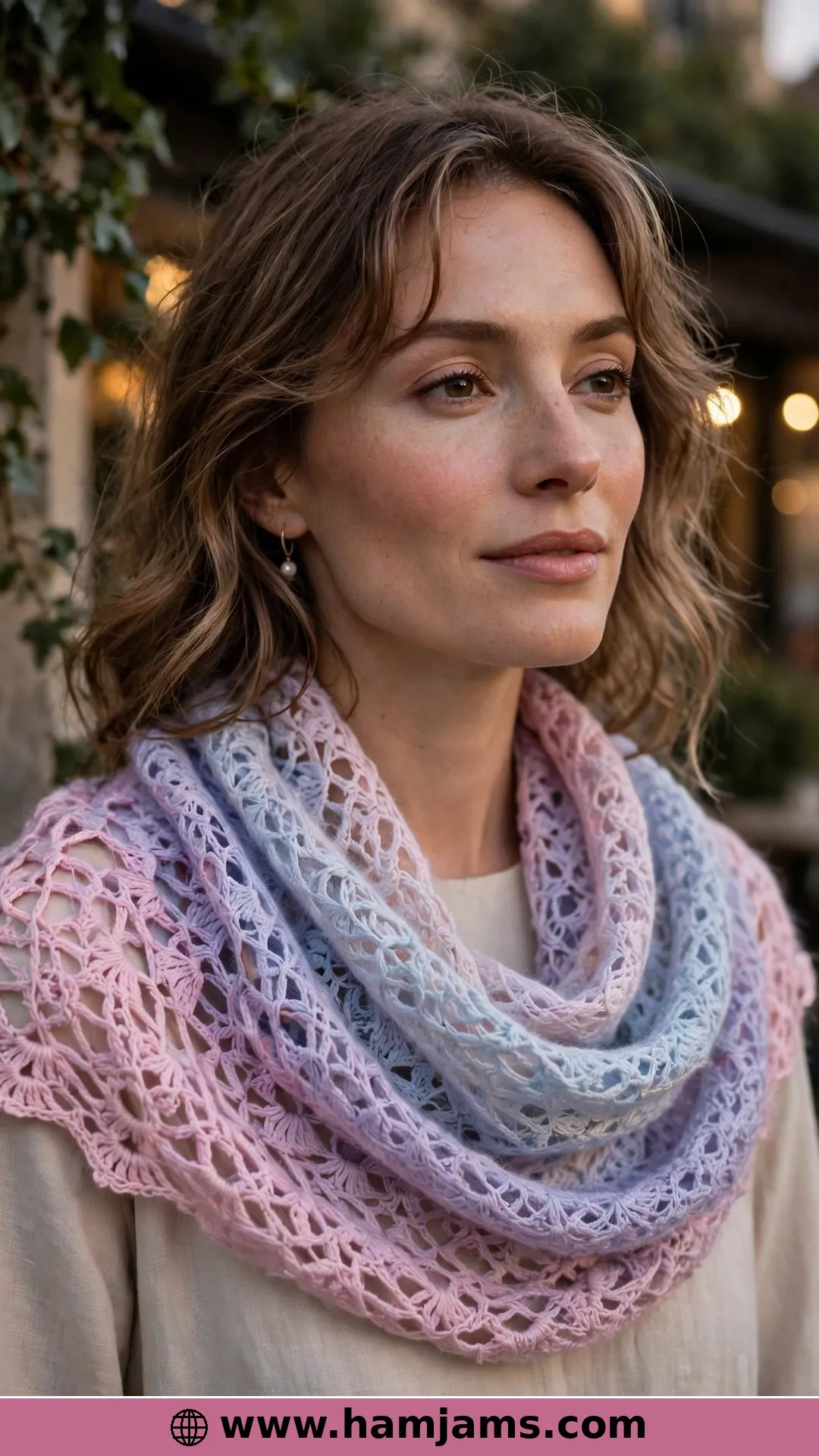 A Lacy Möbius Wrap in Baby Alpaca