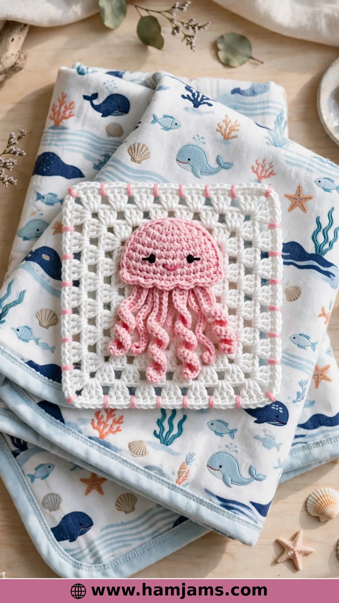 The Jellyfish Appliqué for Blankets and Bags