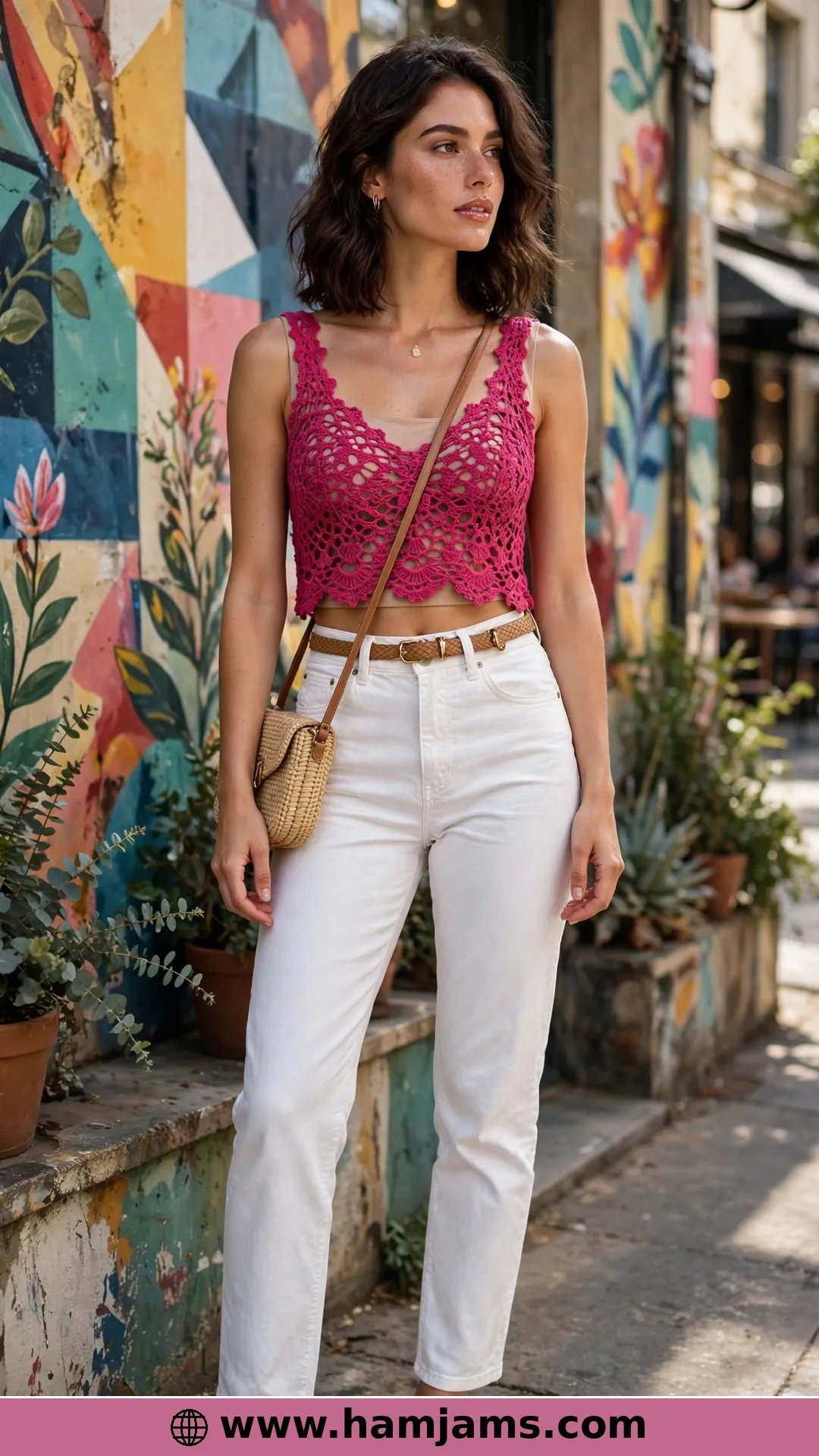 The Fuchsia Lace Crop That Layers Like a Dream