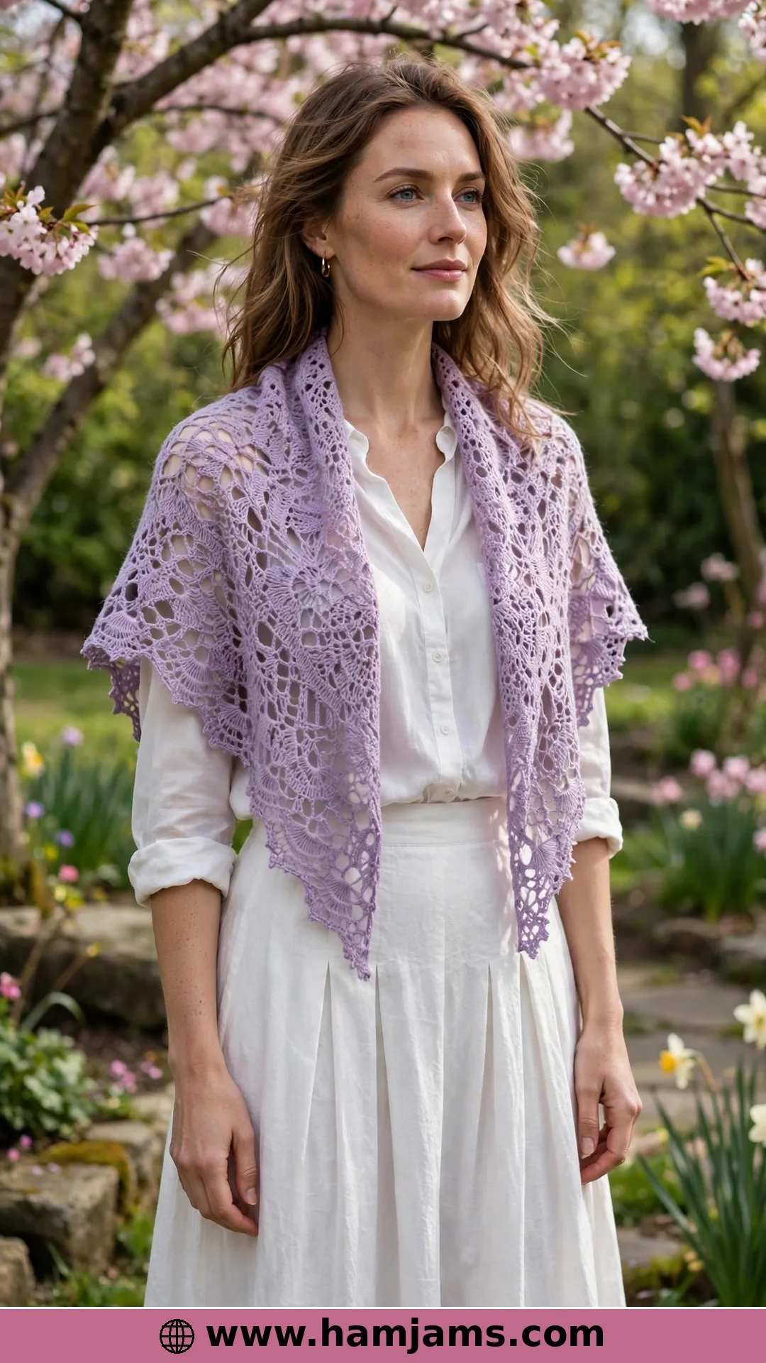 The Primrose and Proper Shawl with the Braided Lace