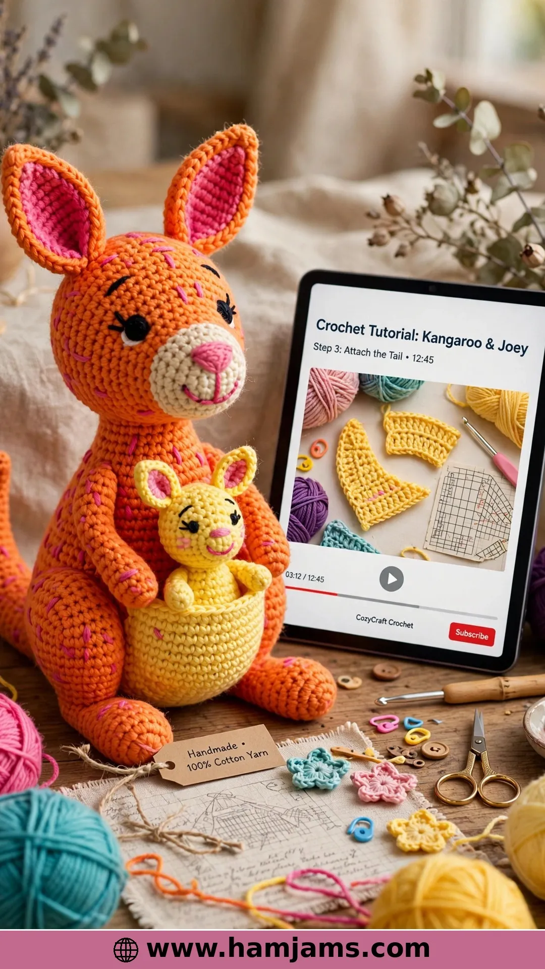 The Stitch-Along Kangaroo (Video Tutorial)