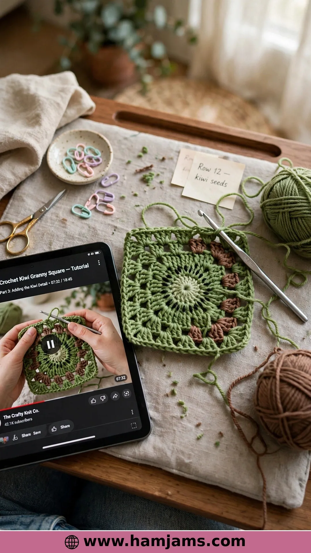 A Kiwi Granny Square, Taught on Video