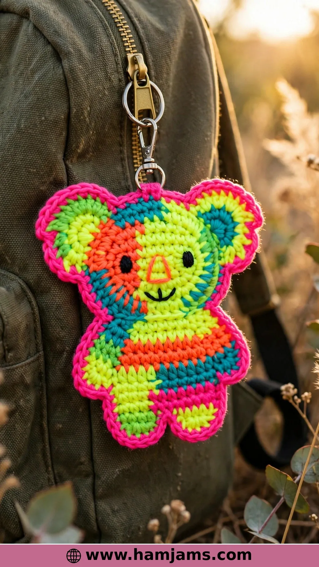 The Neon Koala Plushie Keychain