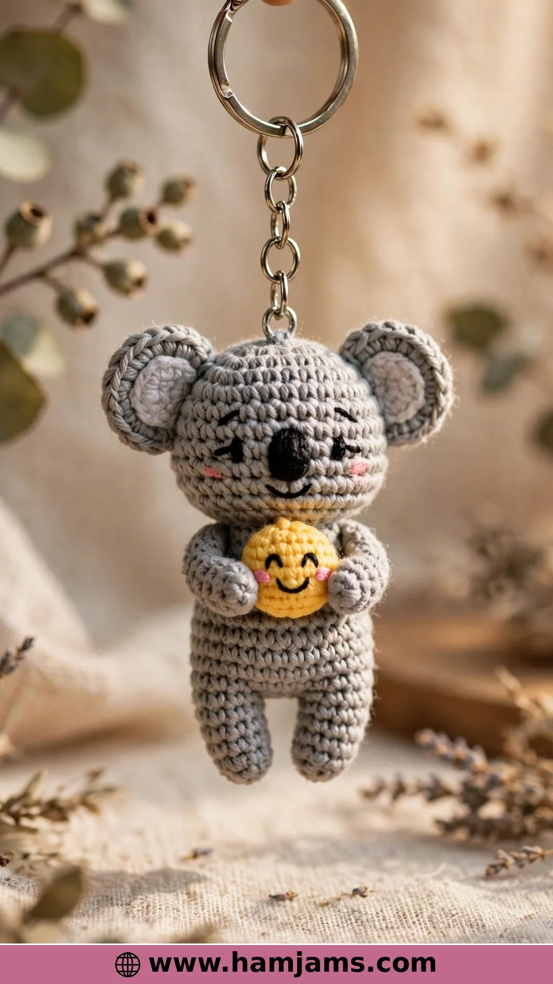 The Keychain Koala Holding a Treat