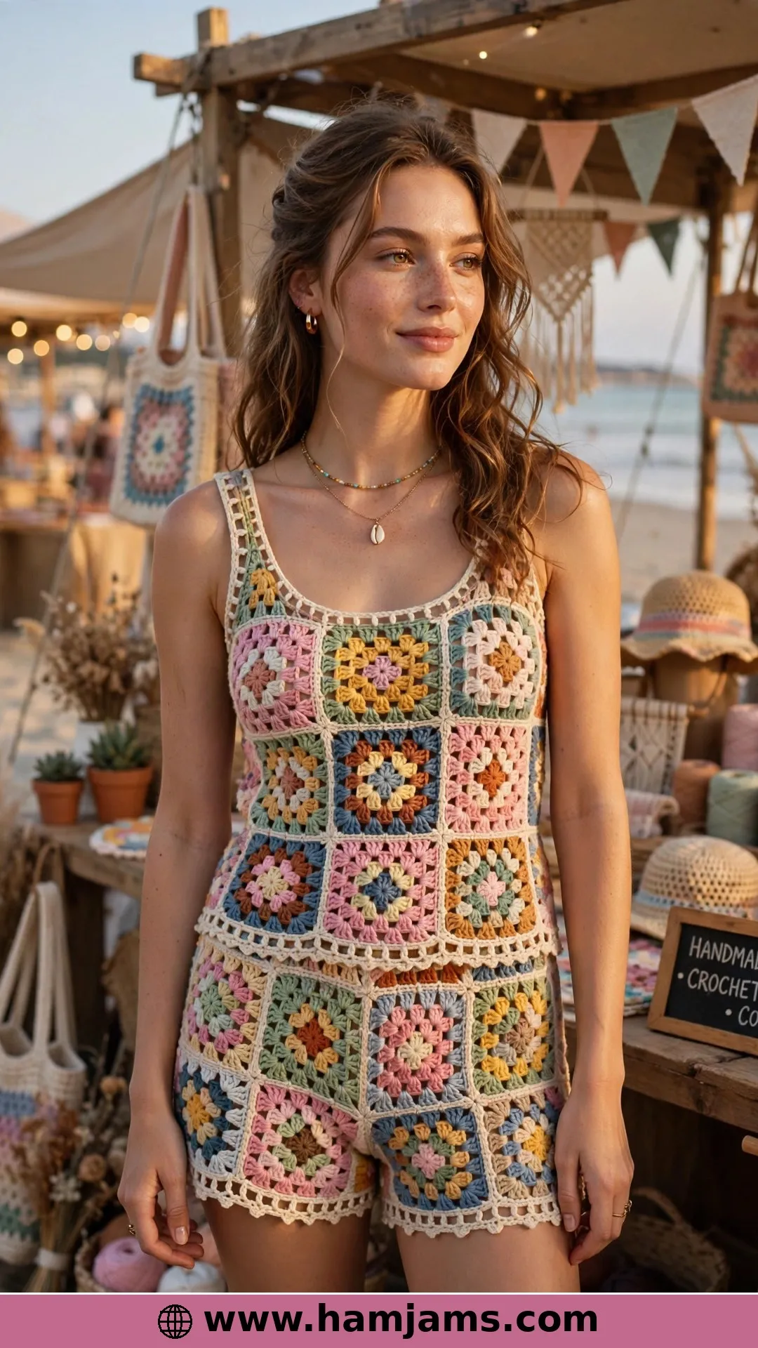 The Picot Tank and Granny Shorts Pair