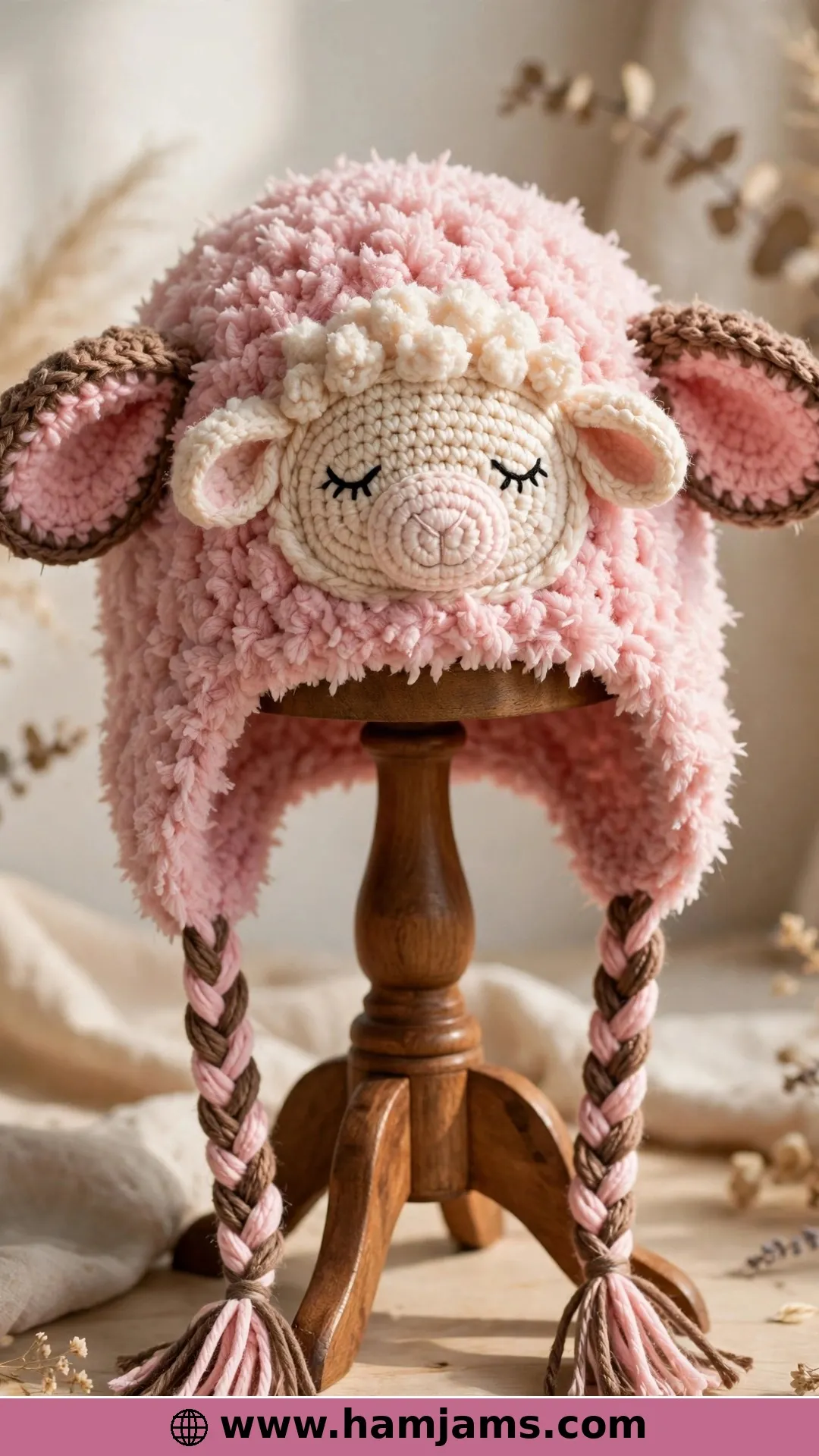 The Pink Fluffy Lamb Hat