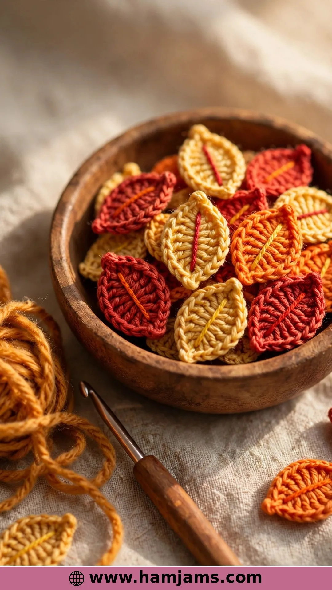 The Tiny Leaf With a Crocheted Vein