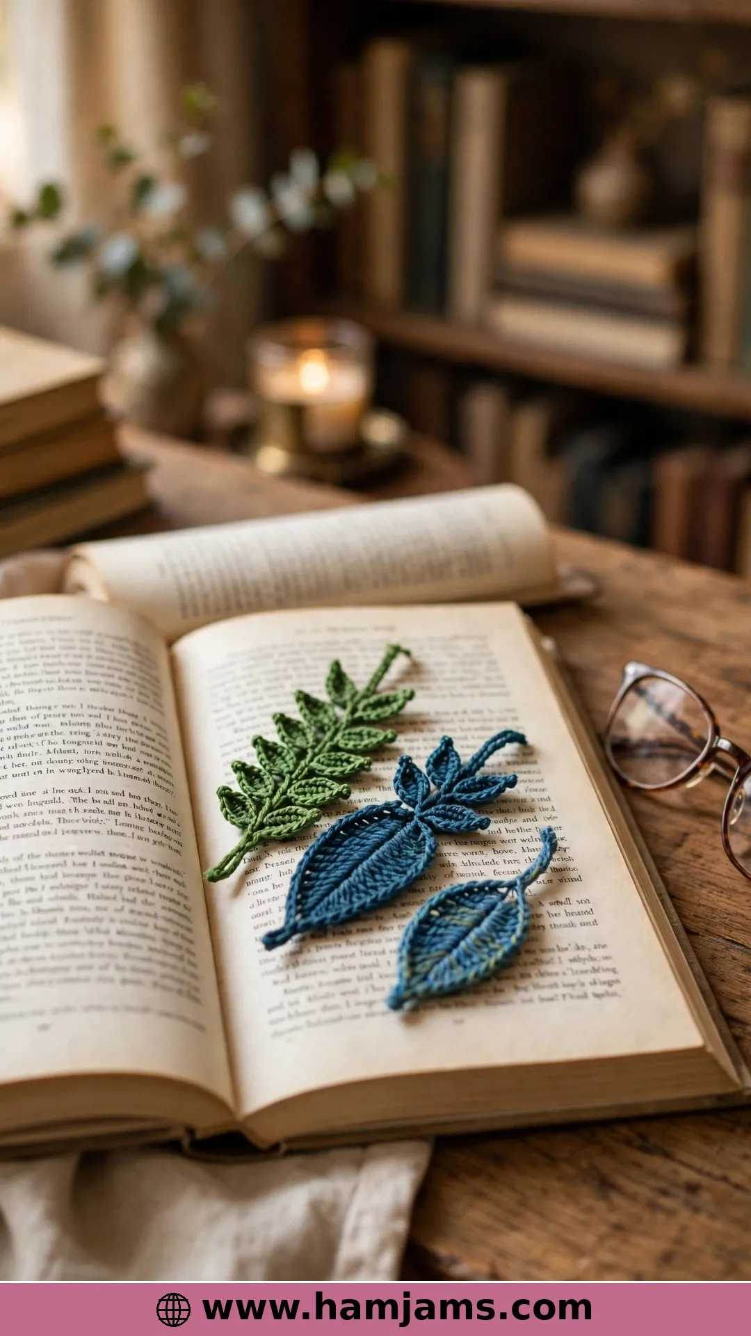 A Leaf Bookmark in Any Yarn You Own