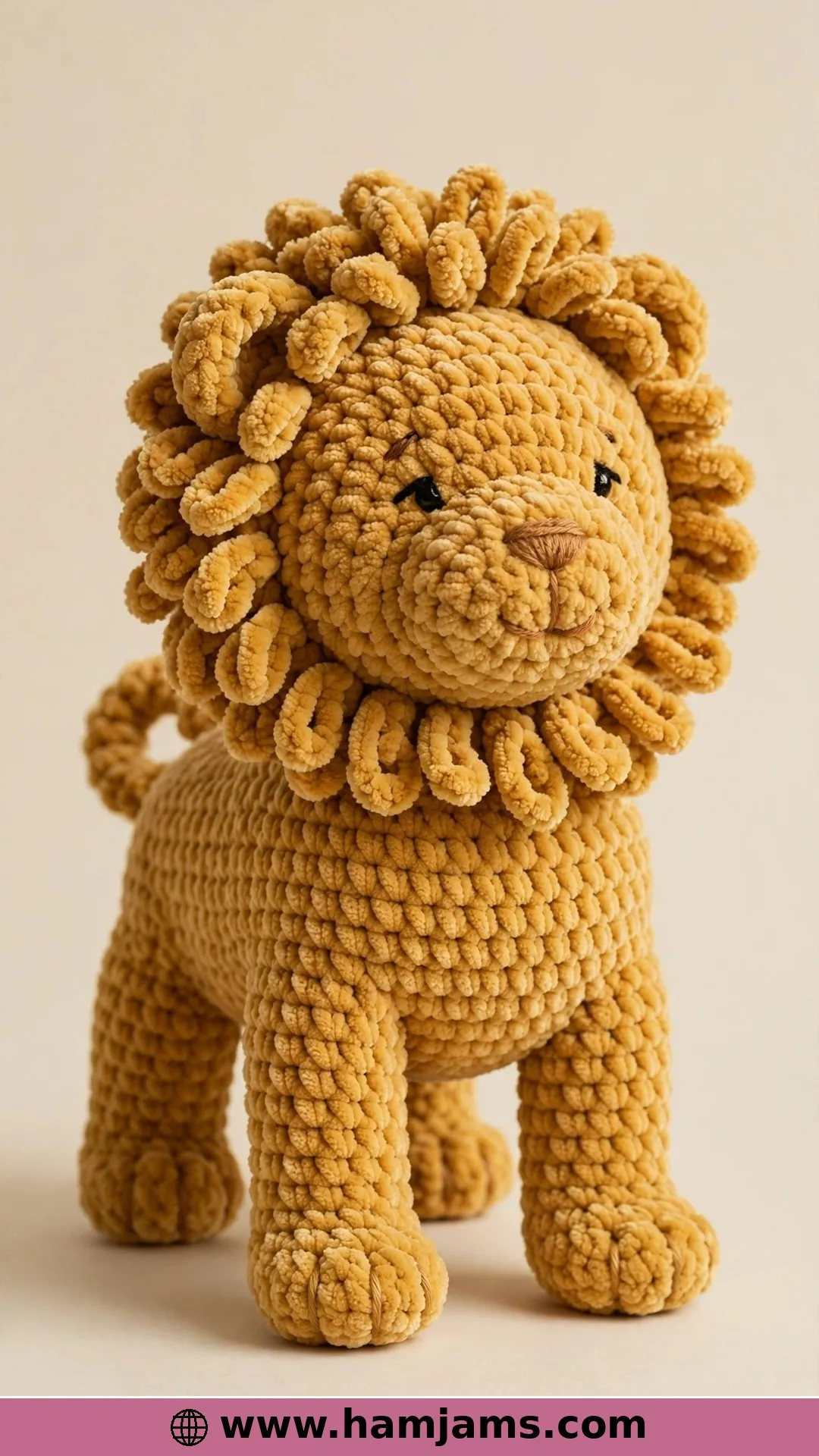 The Chubby Standing Plush Lion