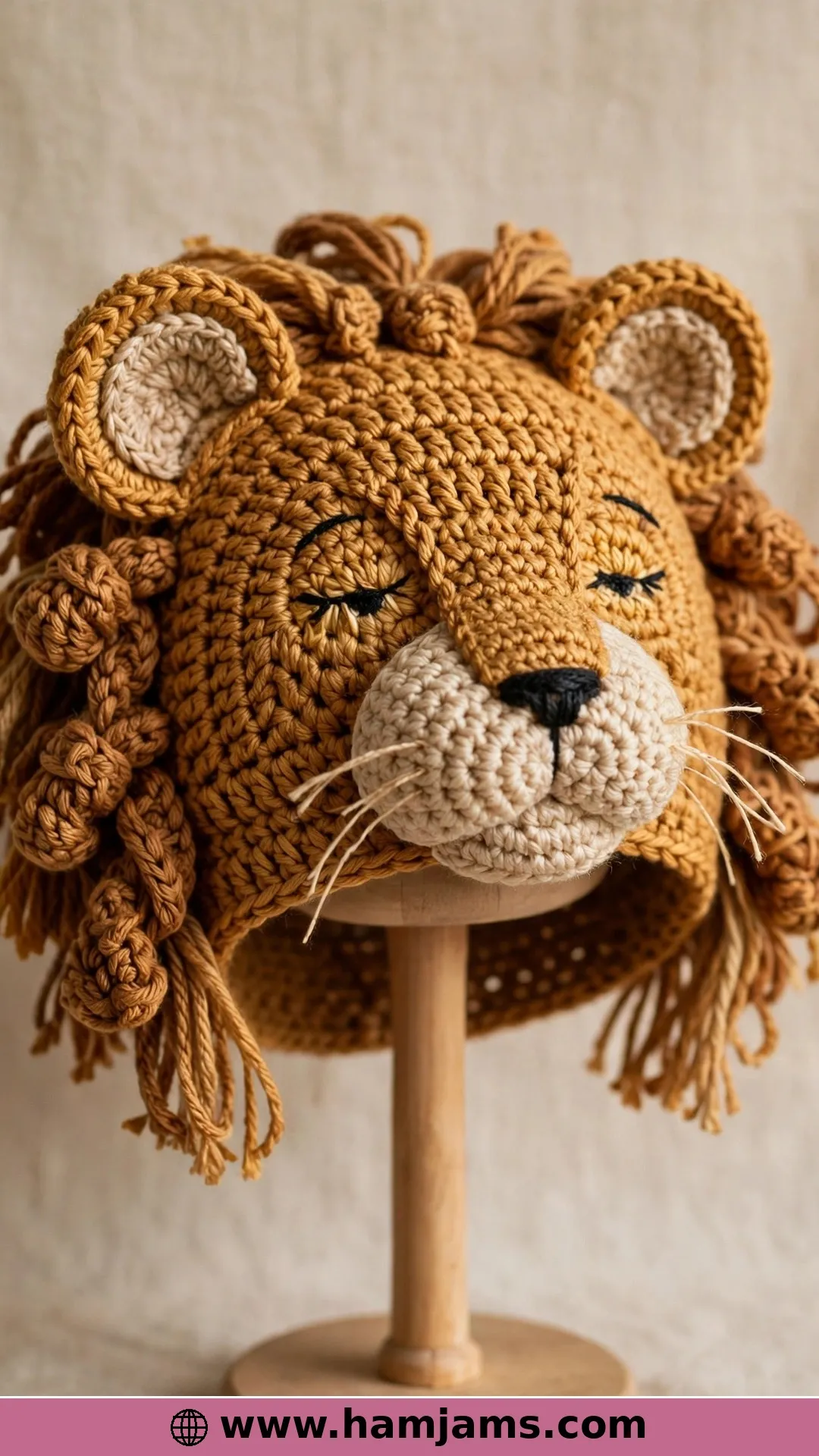 The Lion Hat in Six Sizes