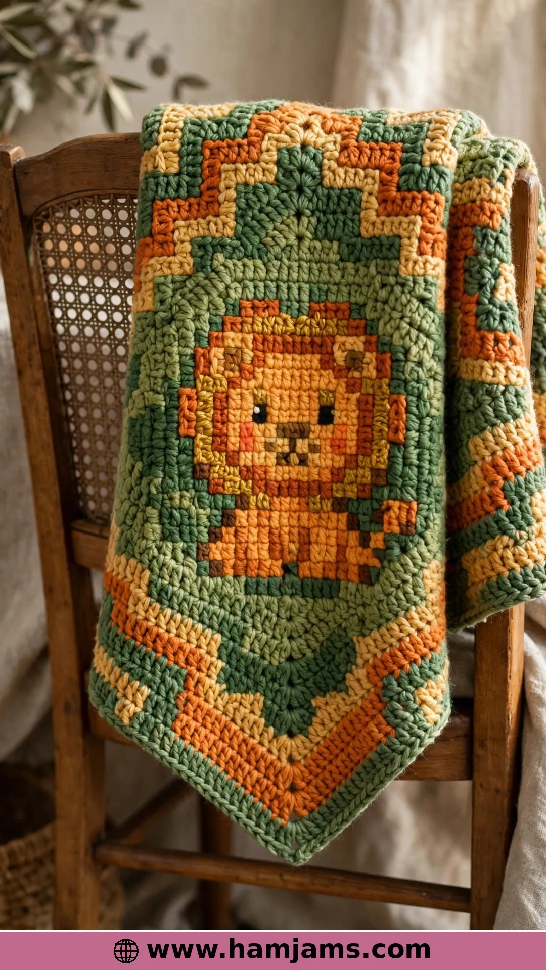 The Cute Baby Lion C2C Blanket Chart