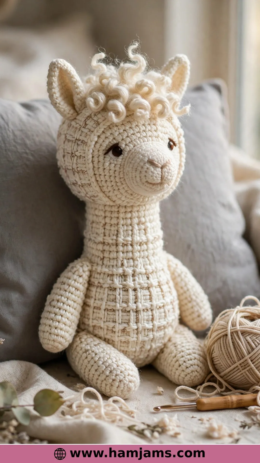 Colin, the One-Yarn Beginner Llama