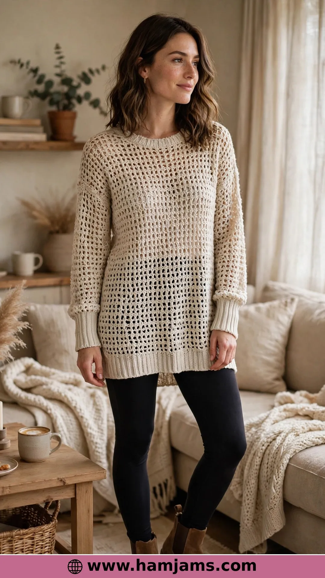 The Cosy Columns Sweater-Top for Cold Days